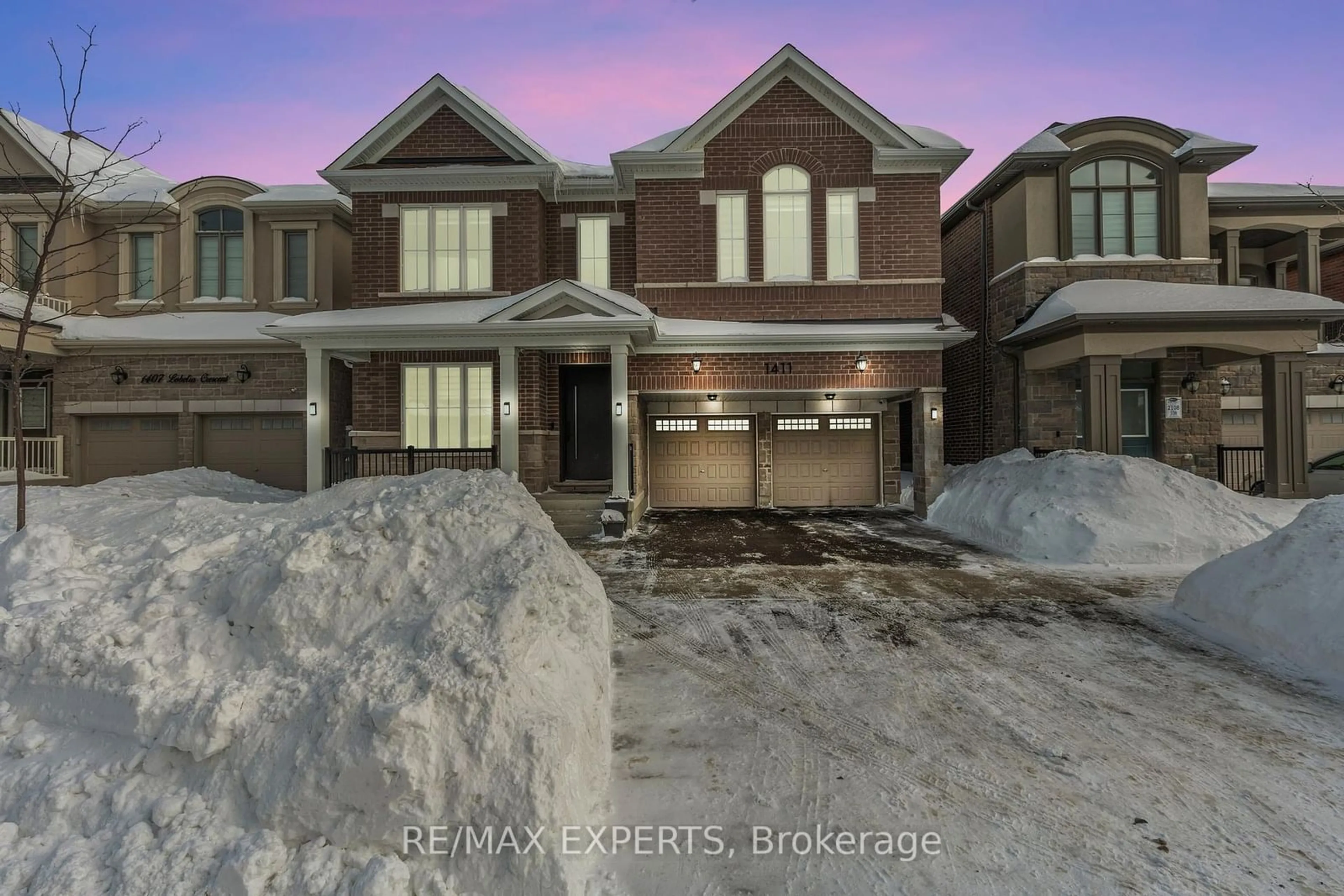 Home with brick exterior material, street for 1411 Lobelia Cres, Milton Ontario L9E 1X1