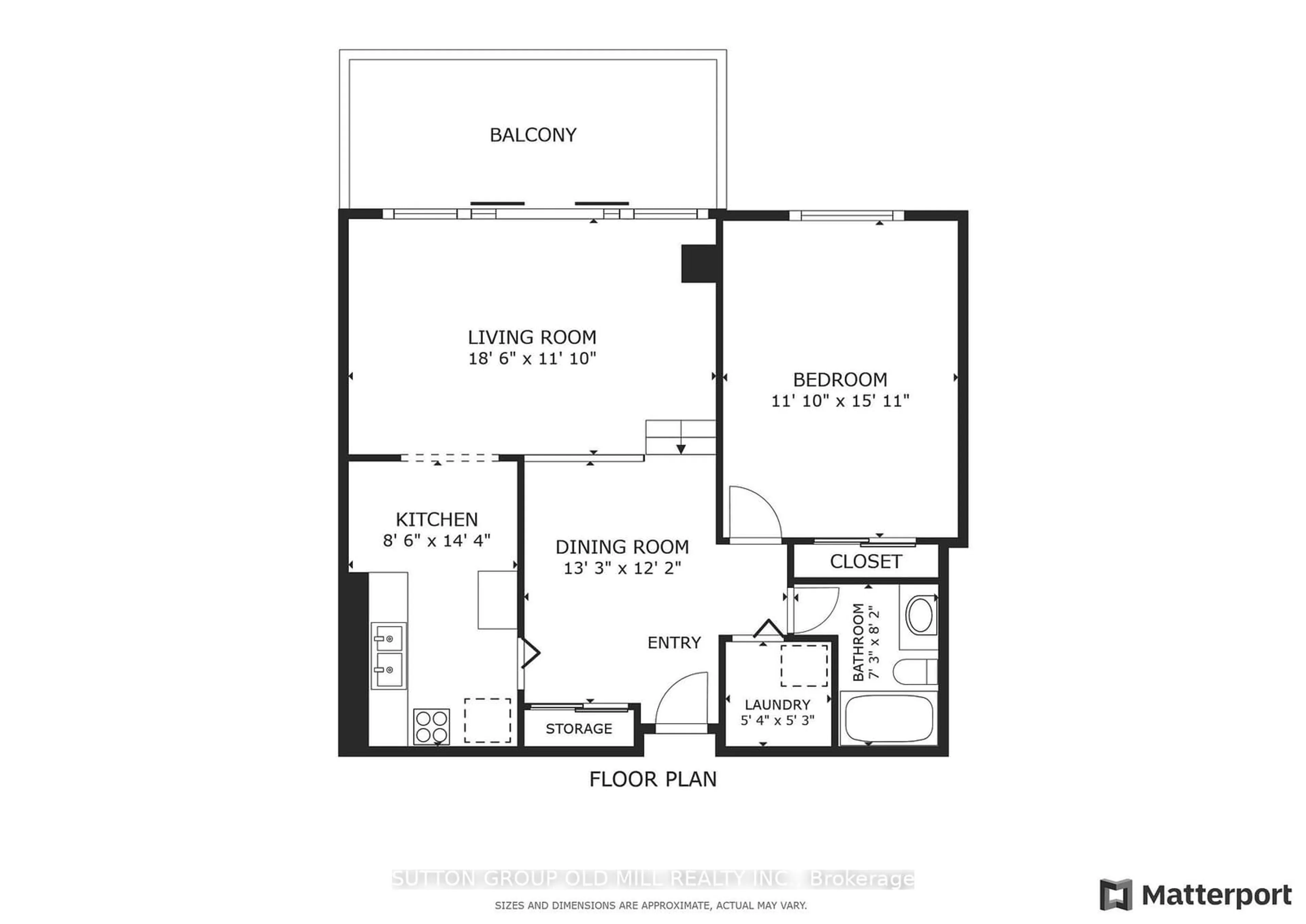 Floor plan for 250 Scarlett Rd #1008, Toronto Ontario M6N 4X5