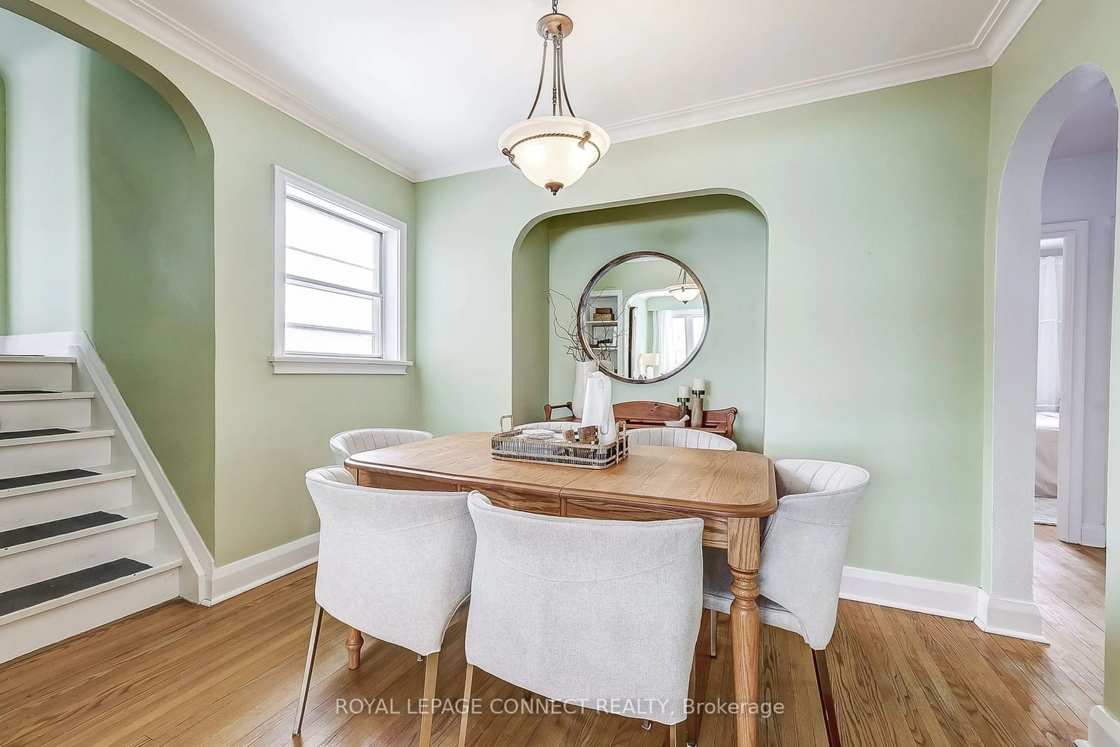 Dining room, wood/laminate floor for 12 Rose Valley Cres, Toronto Ontario M6N 4V8