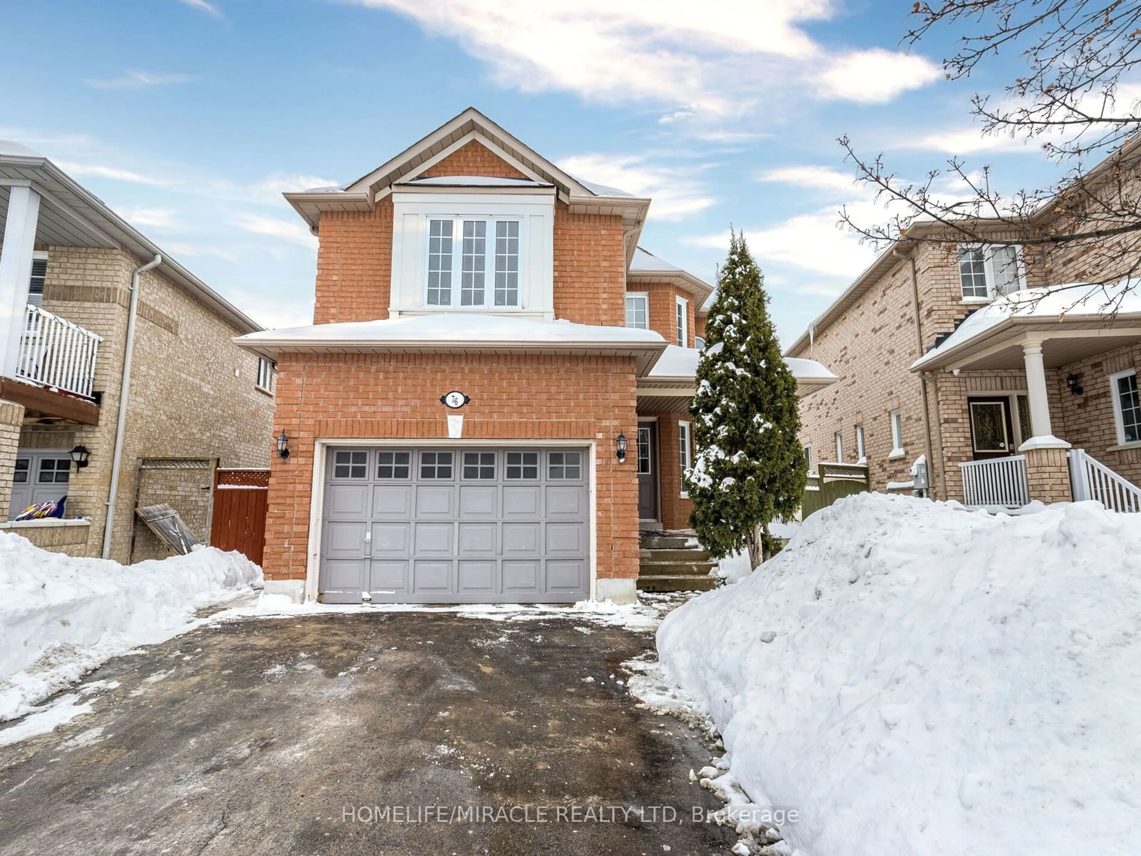 Home with brick exterior material, street for 76 Fallstar Cres, Brampton Ontario L7A 2J7