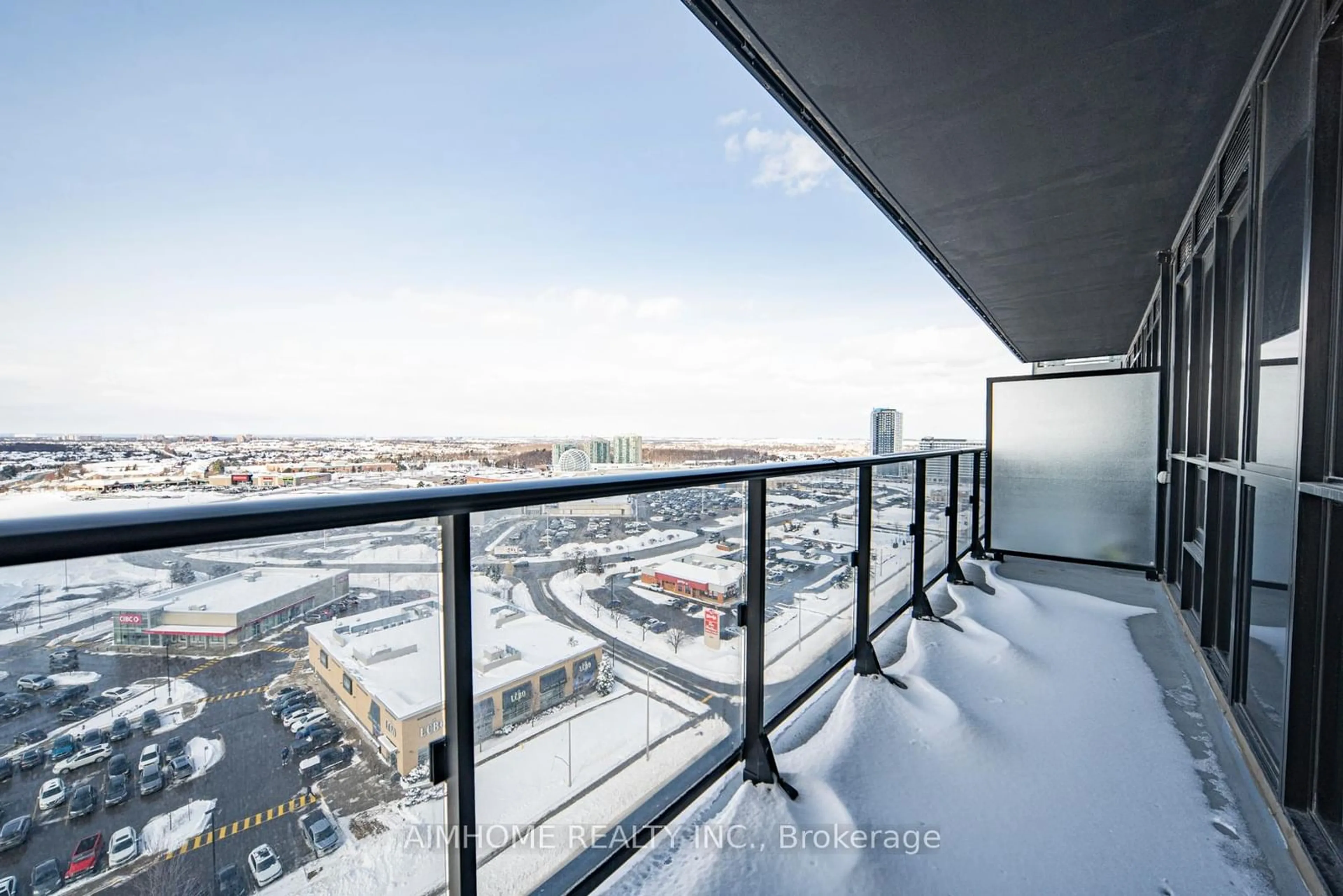 Balcony in the apartment, city buildings view from balcony for 4655 Glen Erin Dr #1610, Mississauga Ontario L5M 0Z1