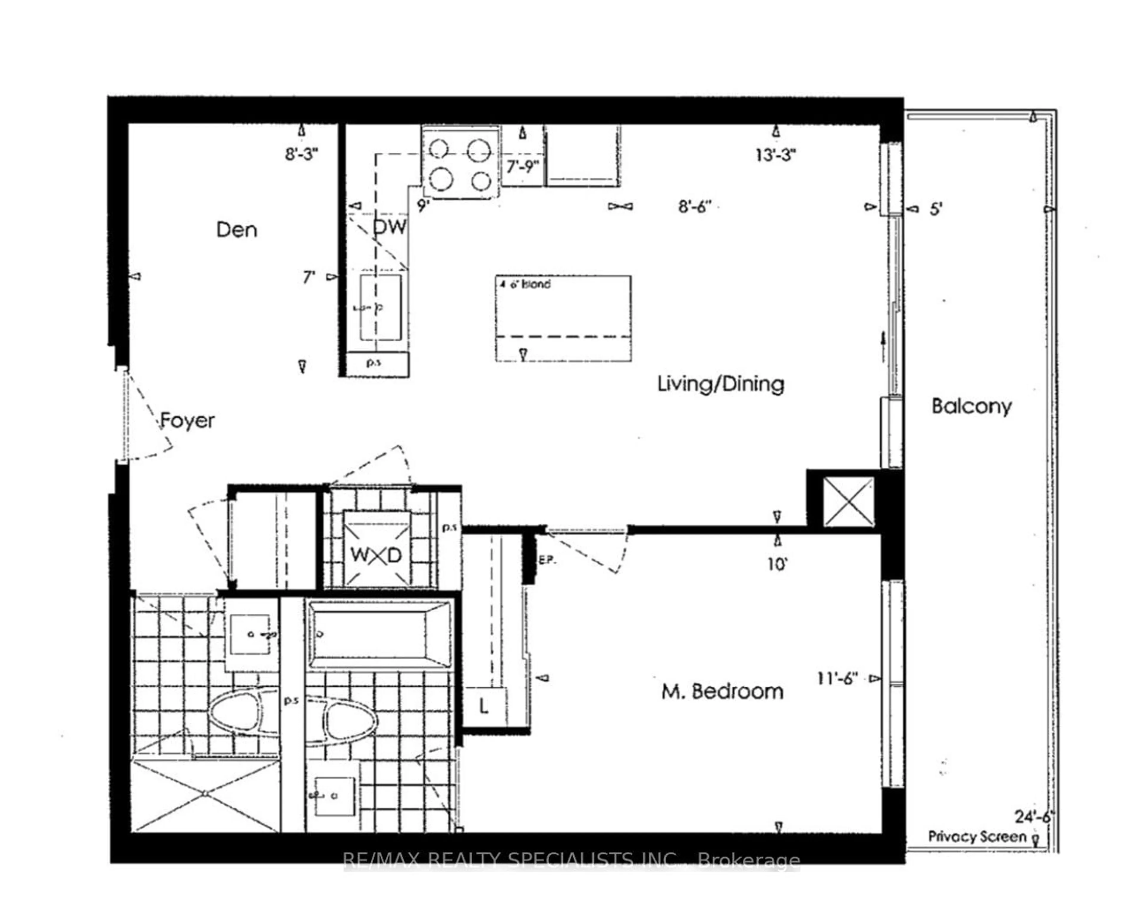 Floor plan for 4677 GLEN ERIN Dr #603, Mississauga Ontario L5M 2E3