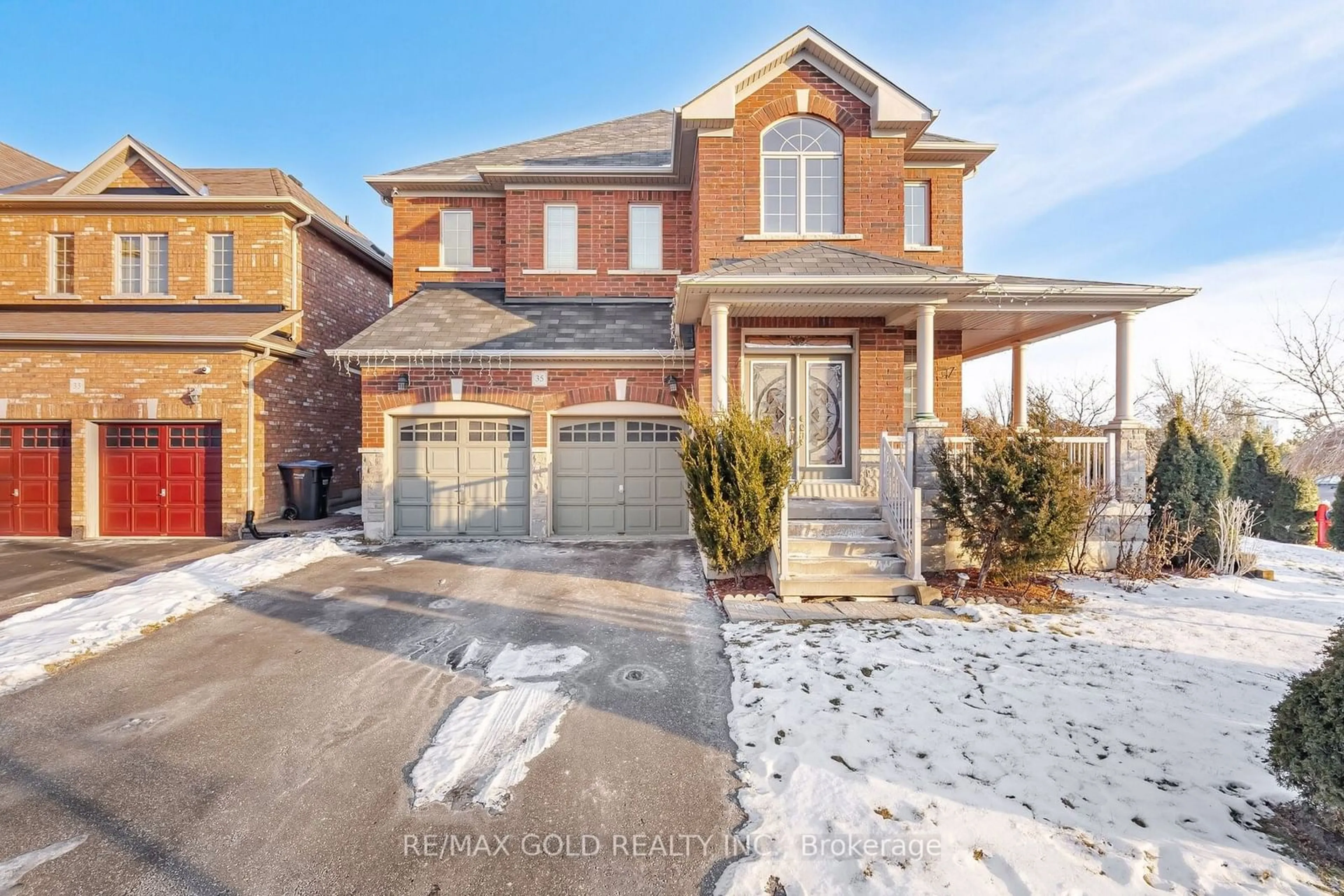 Home with brick exterior material, street for 35 Clearfield Dr, Brampton Ontario L6P 3L5