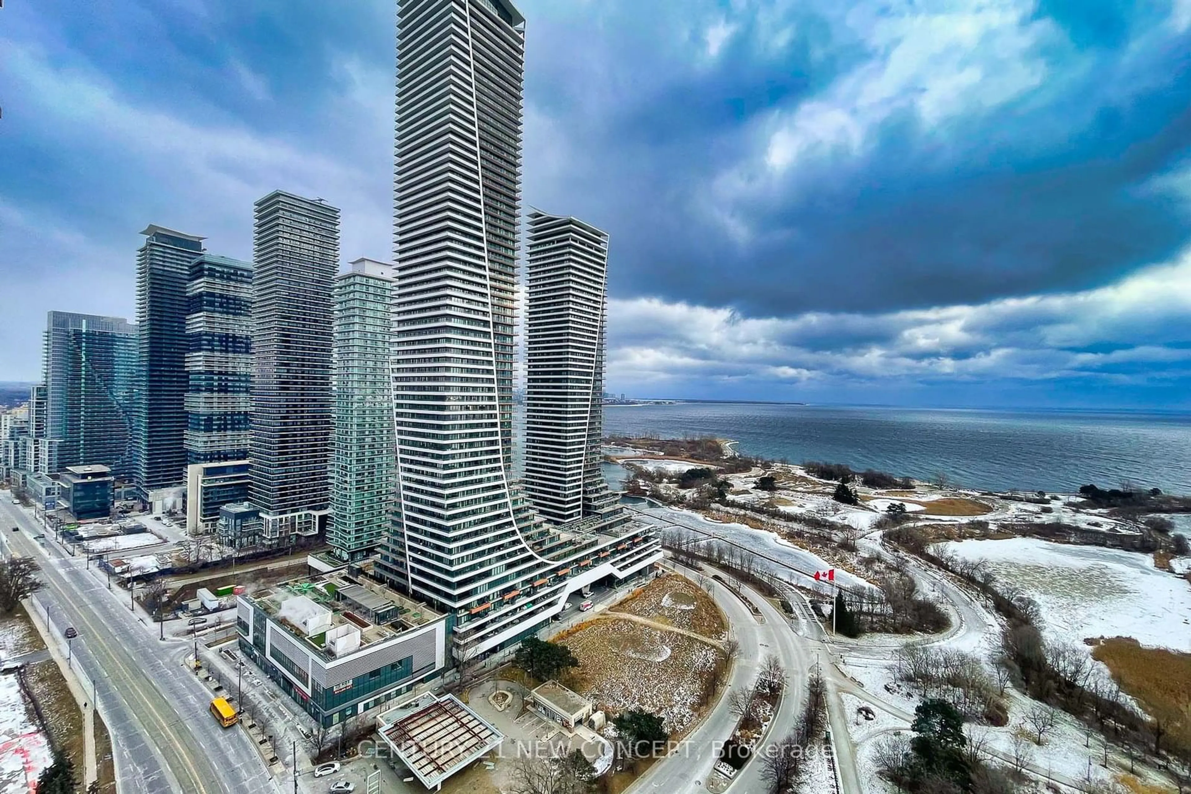 A pic from outside/outdoor area/front of a property/back of a property/a pic from drone, city buildings view from balcony for 2200 Lake Shore Blvd #3201, Toronto Ontario M8V 1A4