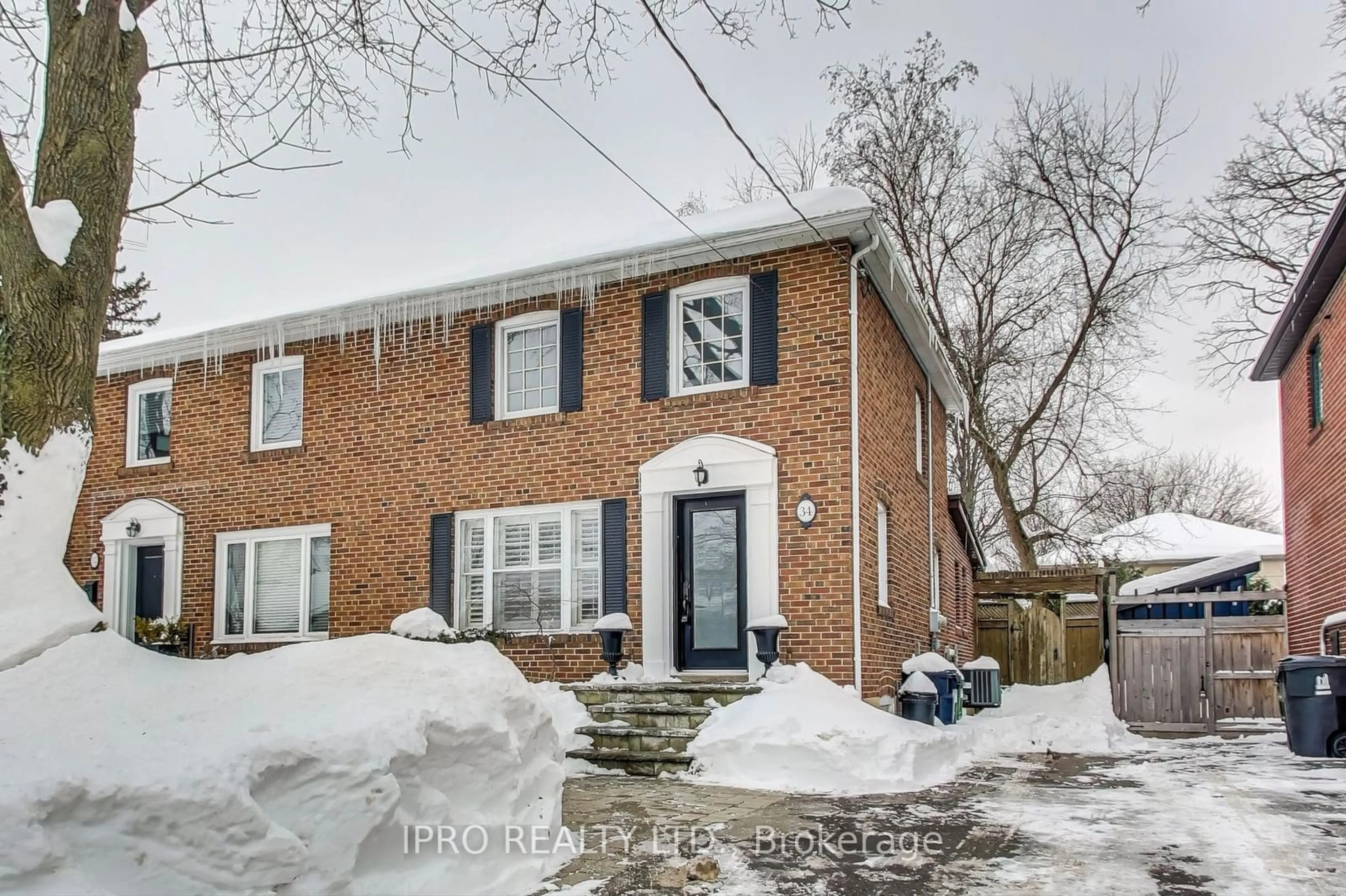 Home with brick exterior material, street for 34 Allanbrooke Dr, Toronto Ontario M9A 3N8