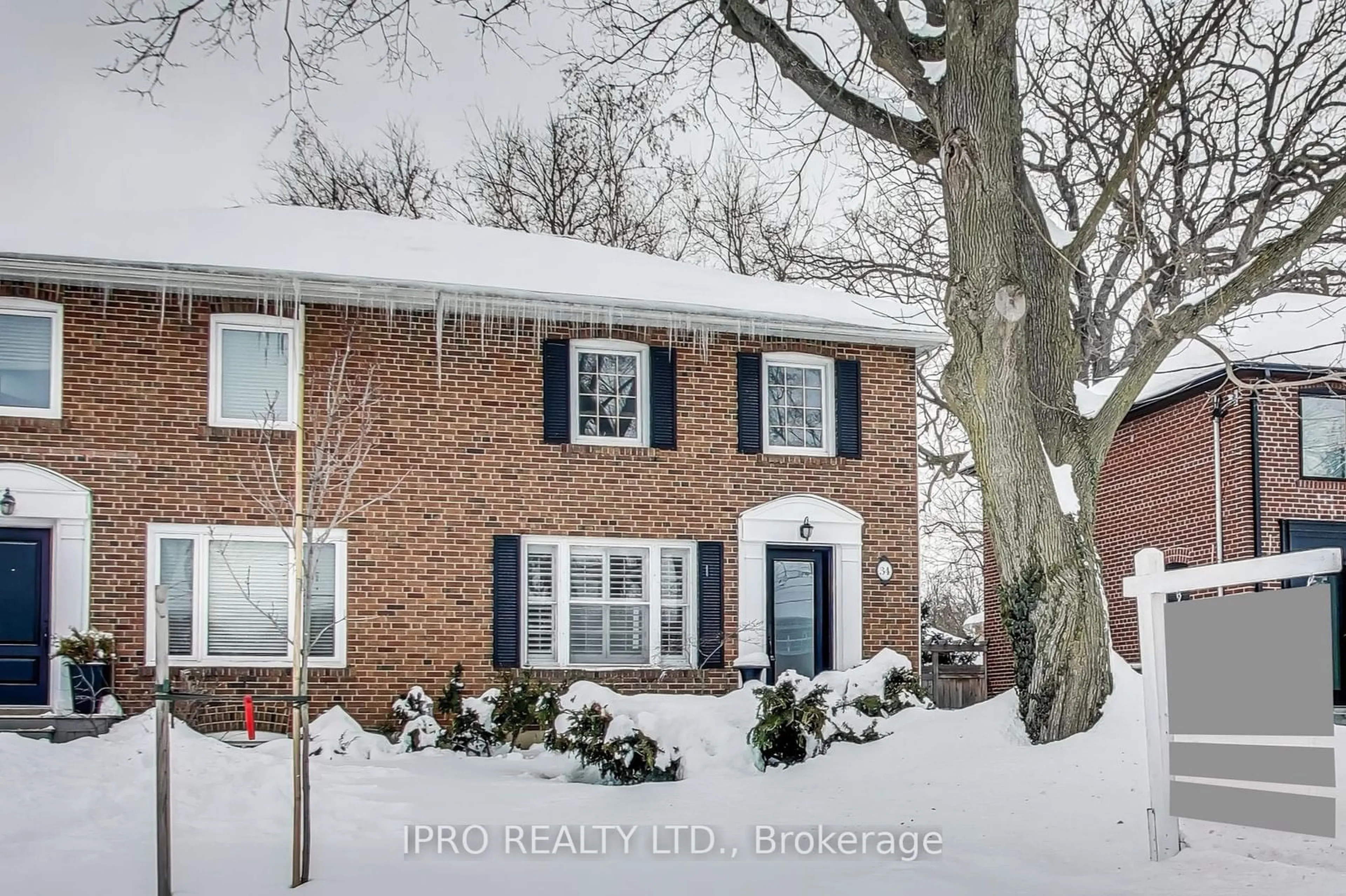 Home with brick exterior material, street for 34 Allanbrooke Dr, Toronto Ontario M9A 3N8