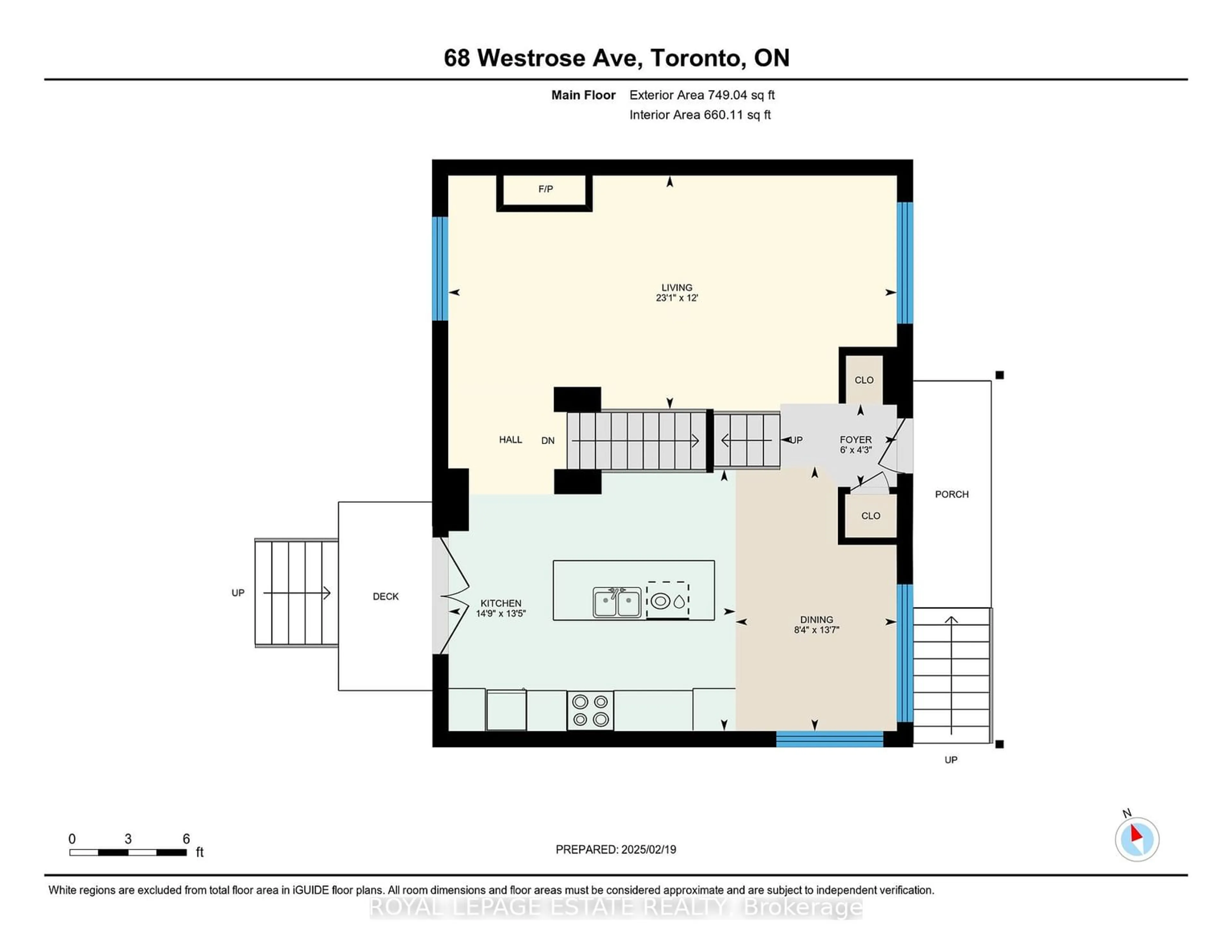 Floor plan for 68 Westrose Ave, Toronto Ontario M8X 2A1