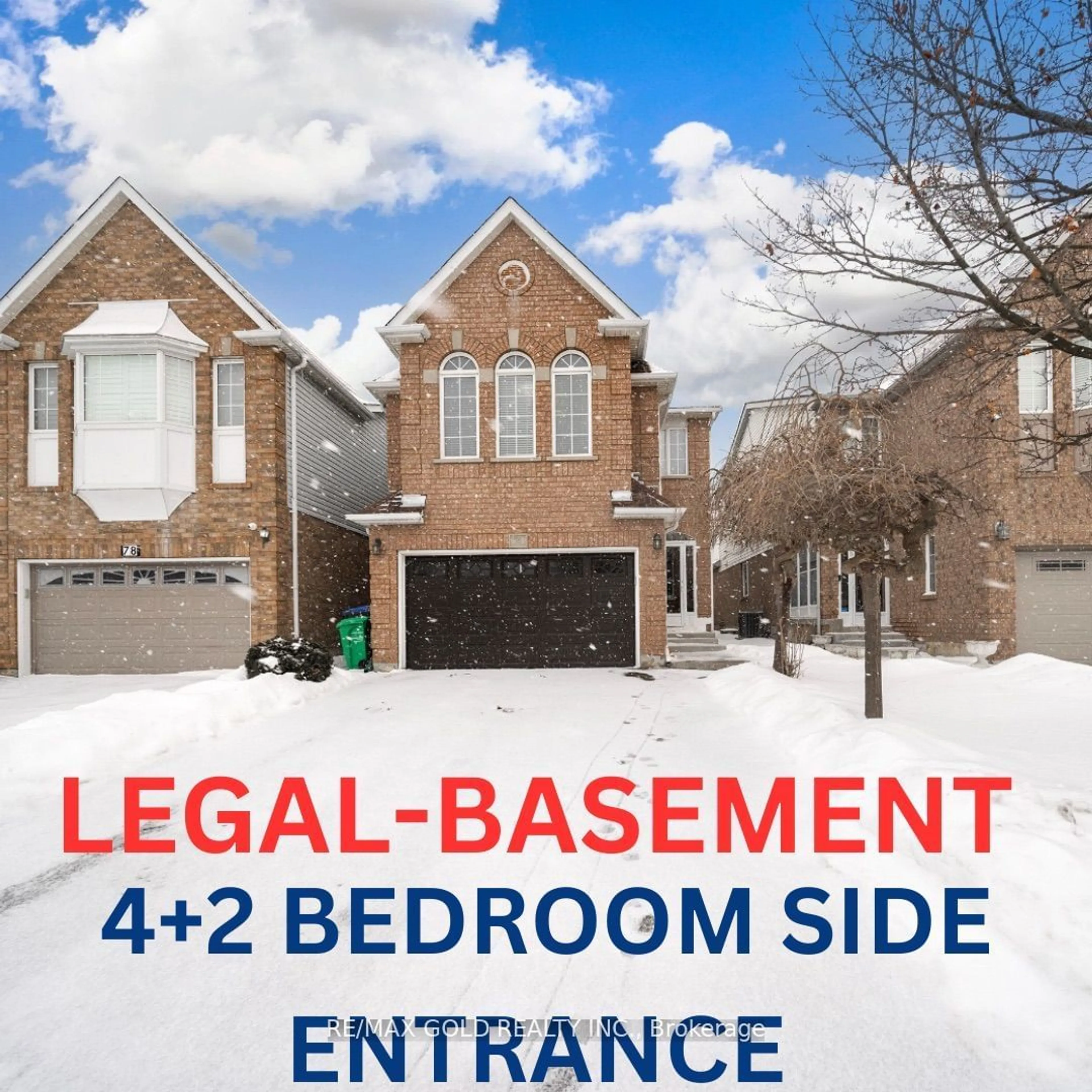 Home with brick exterior material, street for 76 Larkspur Rd, Brampton Ontario L6R 1X2