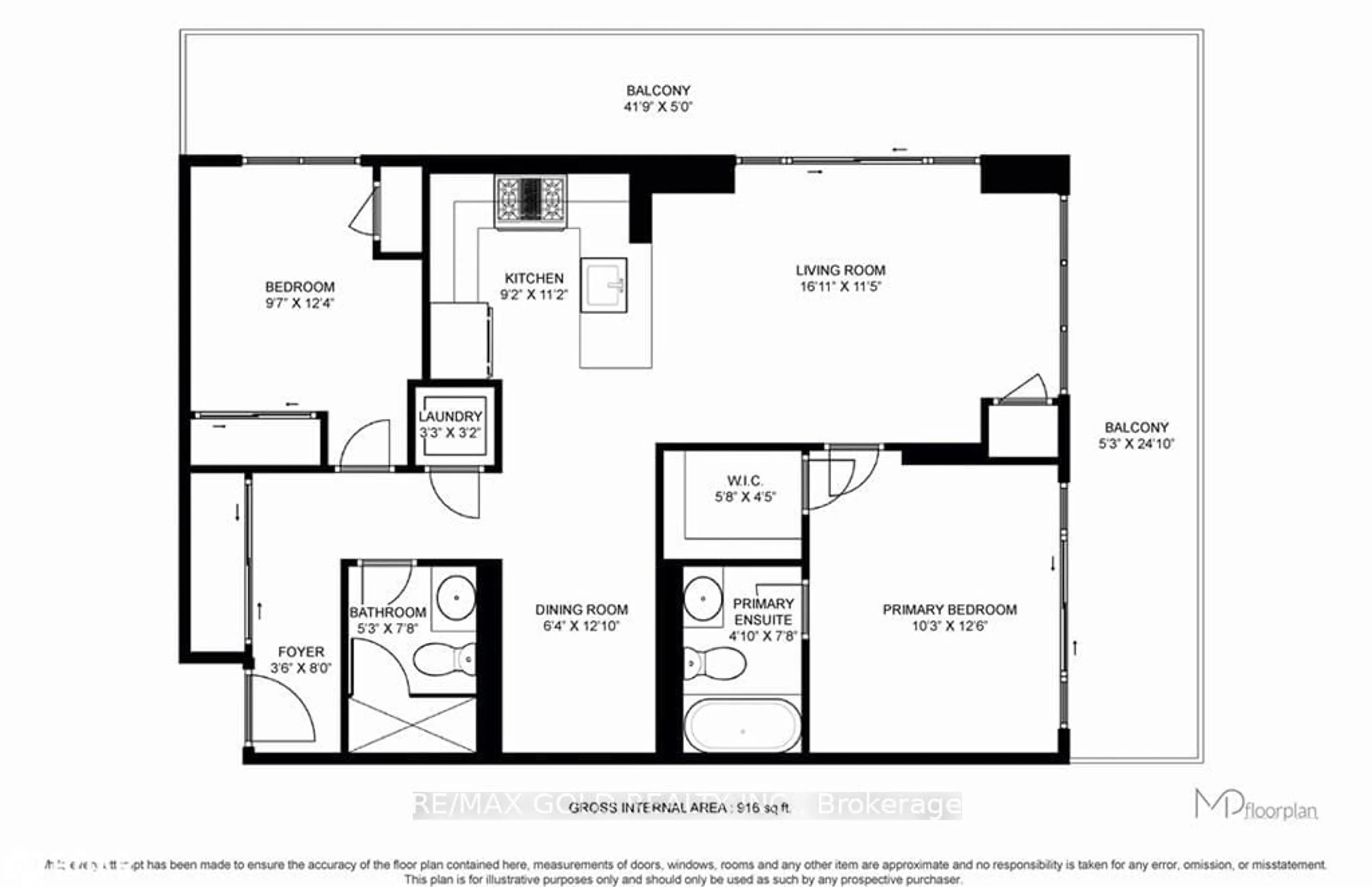 Floor plan for 4633 Glen Erin Dr #1709, Mississauga Ontario L5M 0Y6