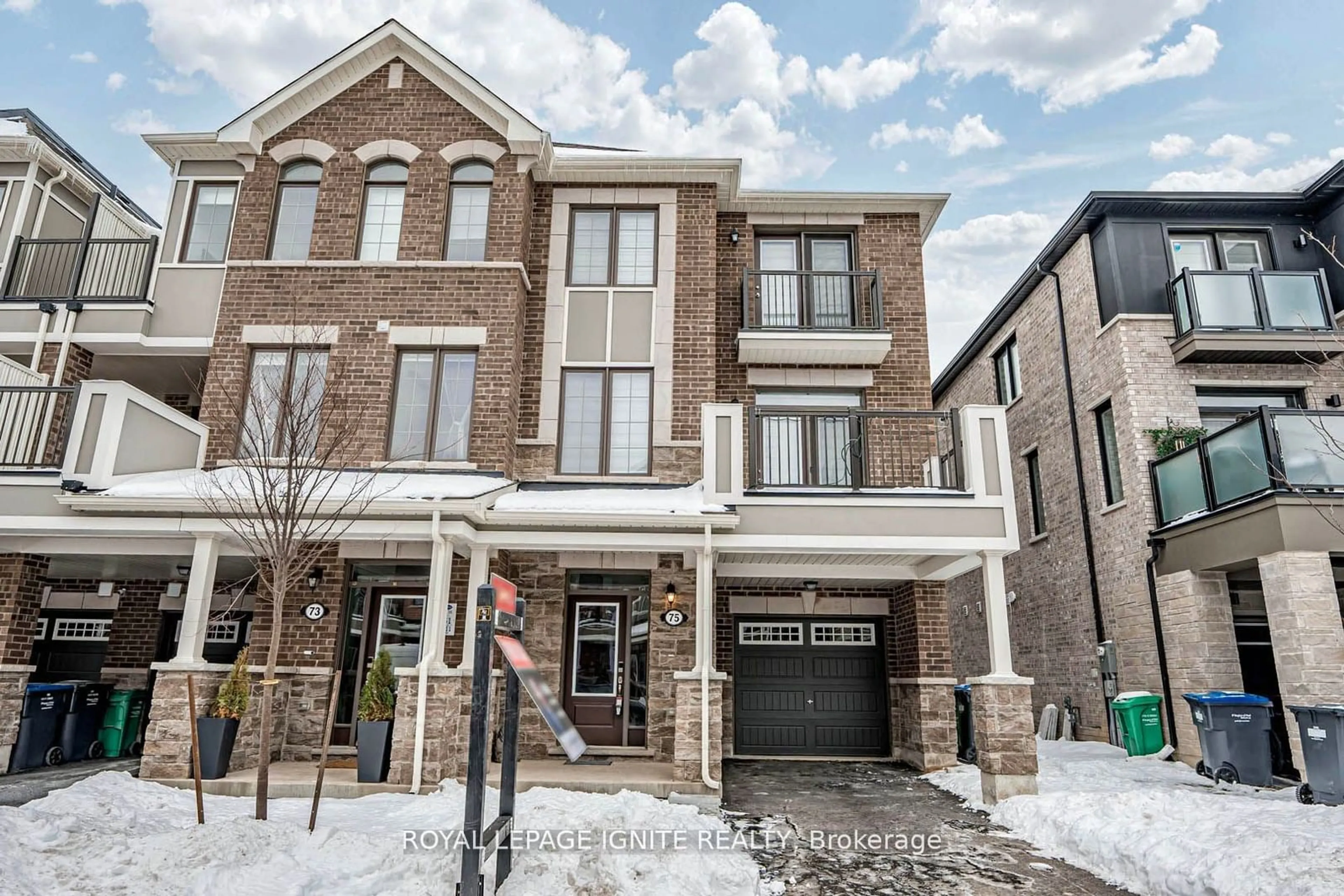 Home with brick exterior material, street for 75 Melmar St, Brampton Ontario L7A 5K8