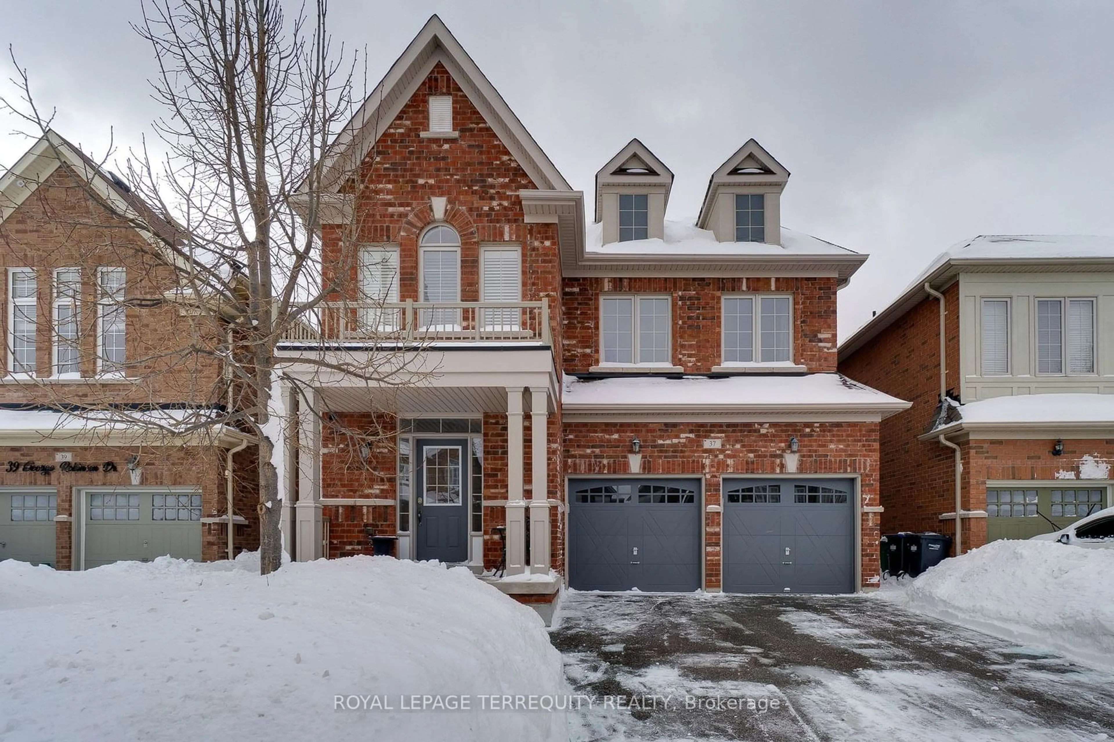 Home with brick exterior material, street for 37 George Robinson Dr, Brampton Ontario L6Y 0G4