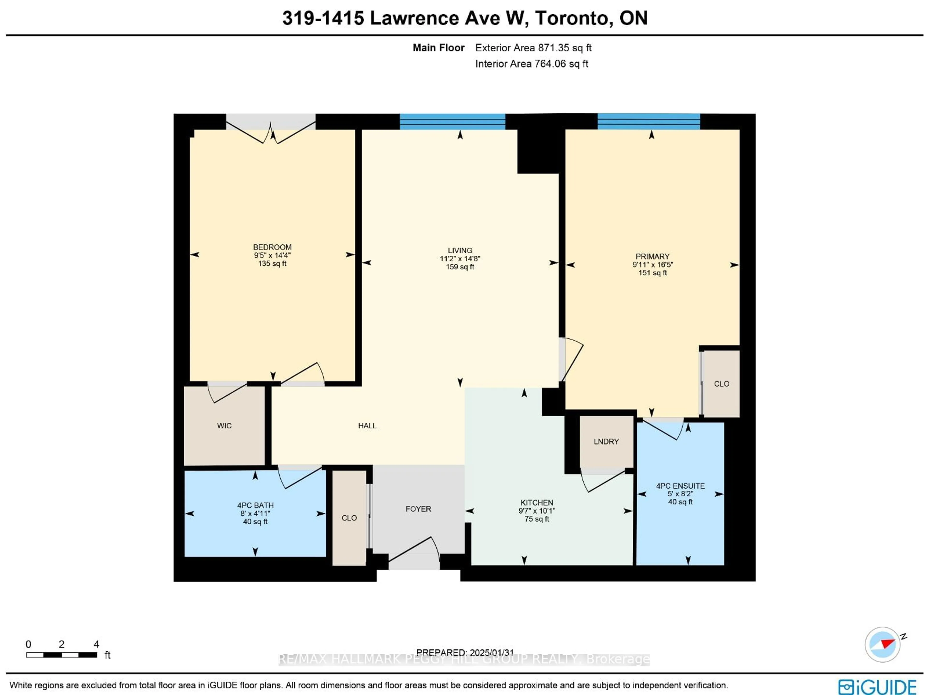 Floor plan for 1415 Lawrence Ave #319, Toronto Ontario M6L 1A9