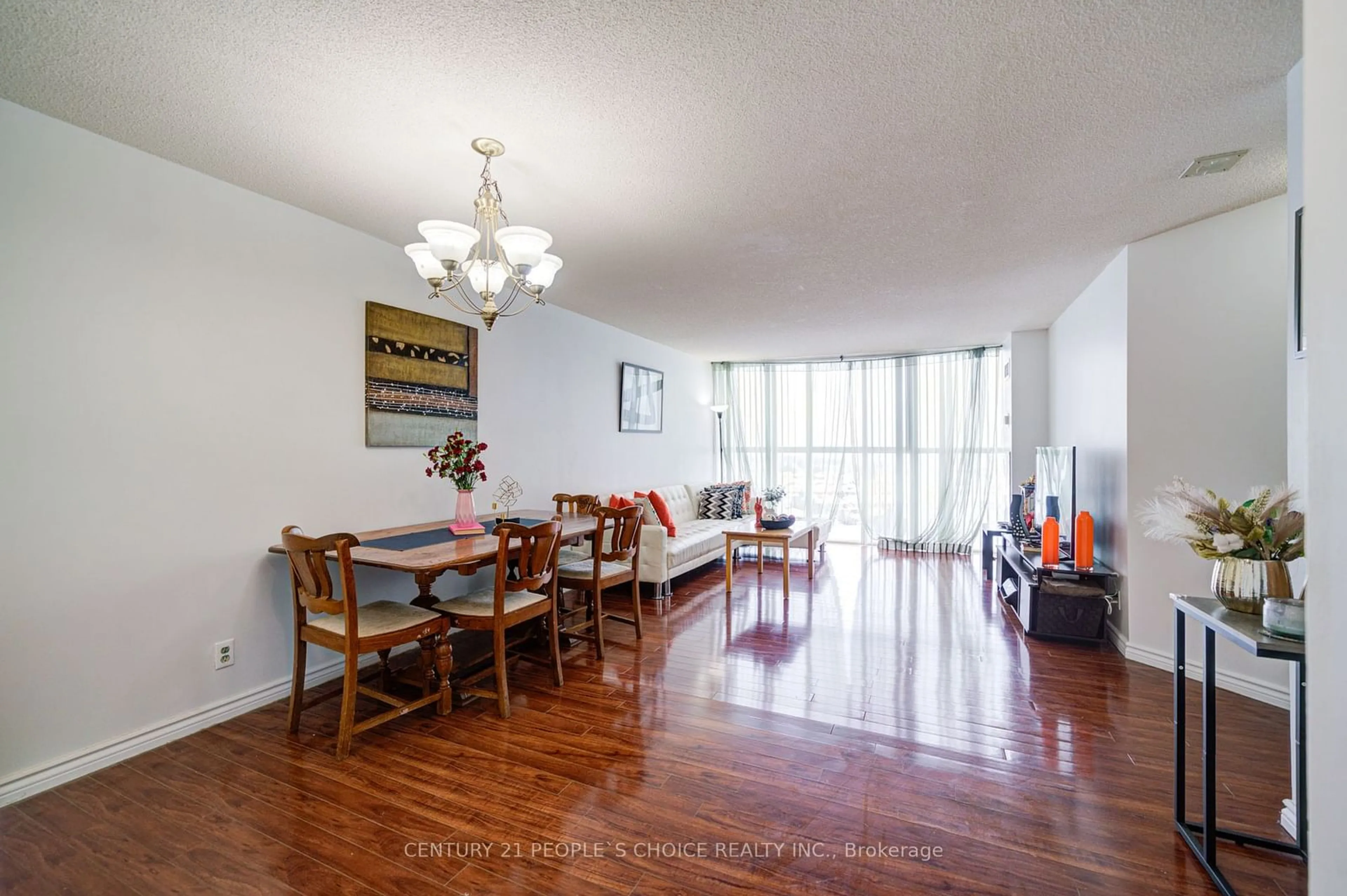 Dining room, wood/laminate floor for 25 Trailwood Dr #1206, Mississauga Ontario L4Z 3K9