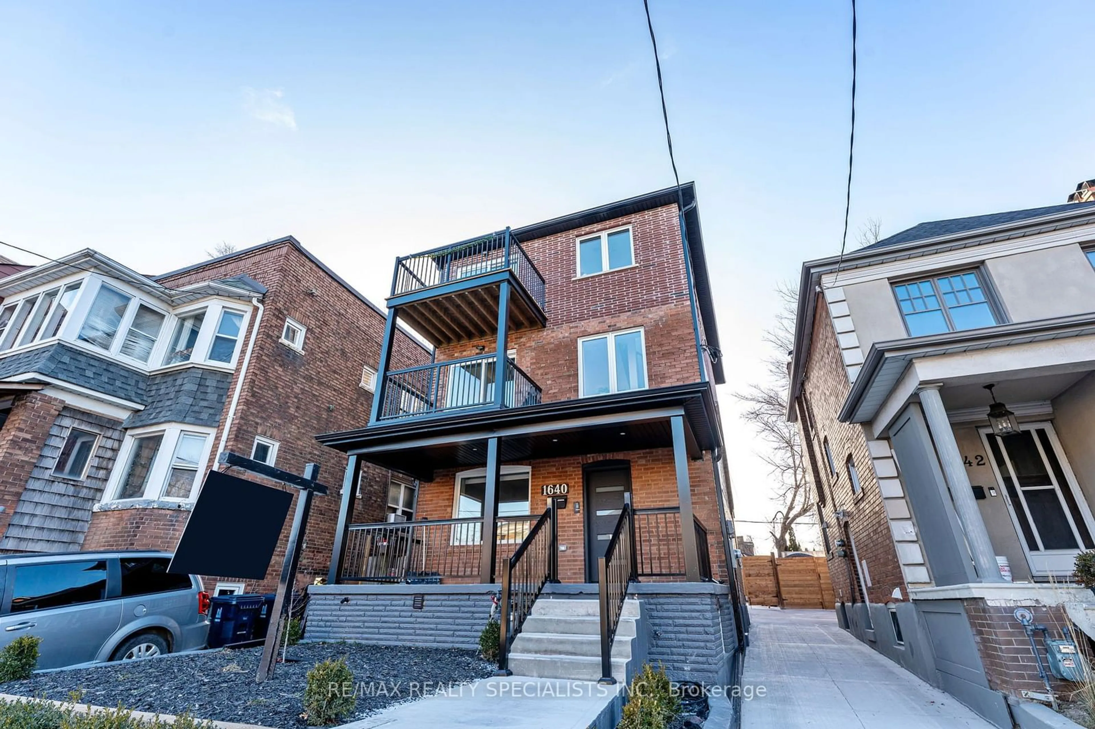 Home with brick exterior material, street for 1640 Dufferin St, Toronto Ontario M6H 3L8