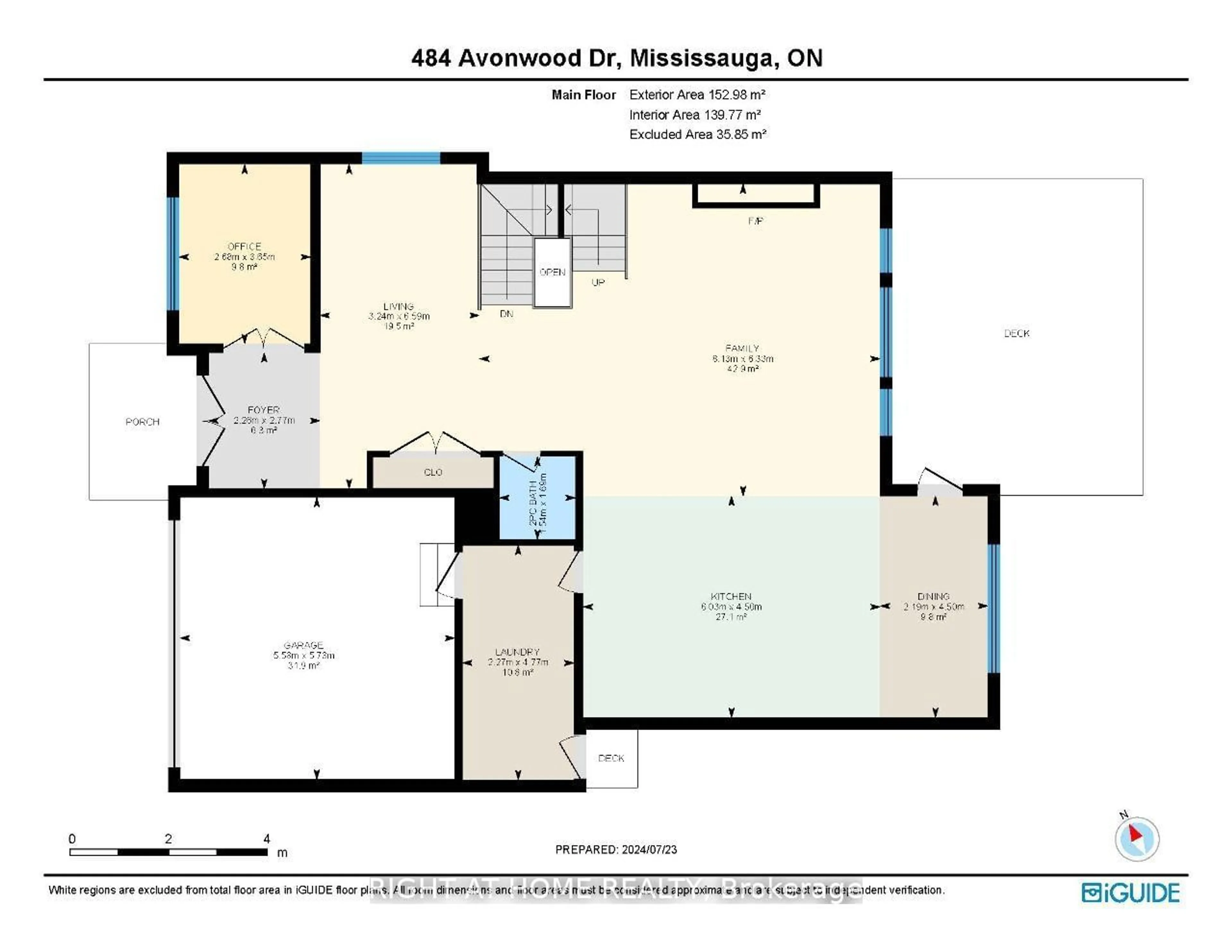 Floor plan for 484 Avonwood Dr, Mississauga Ontario L5G 1Y9