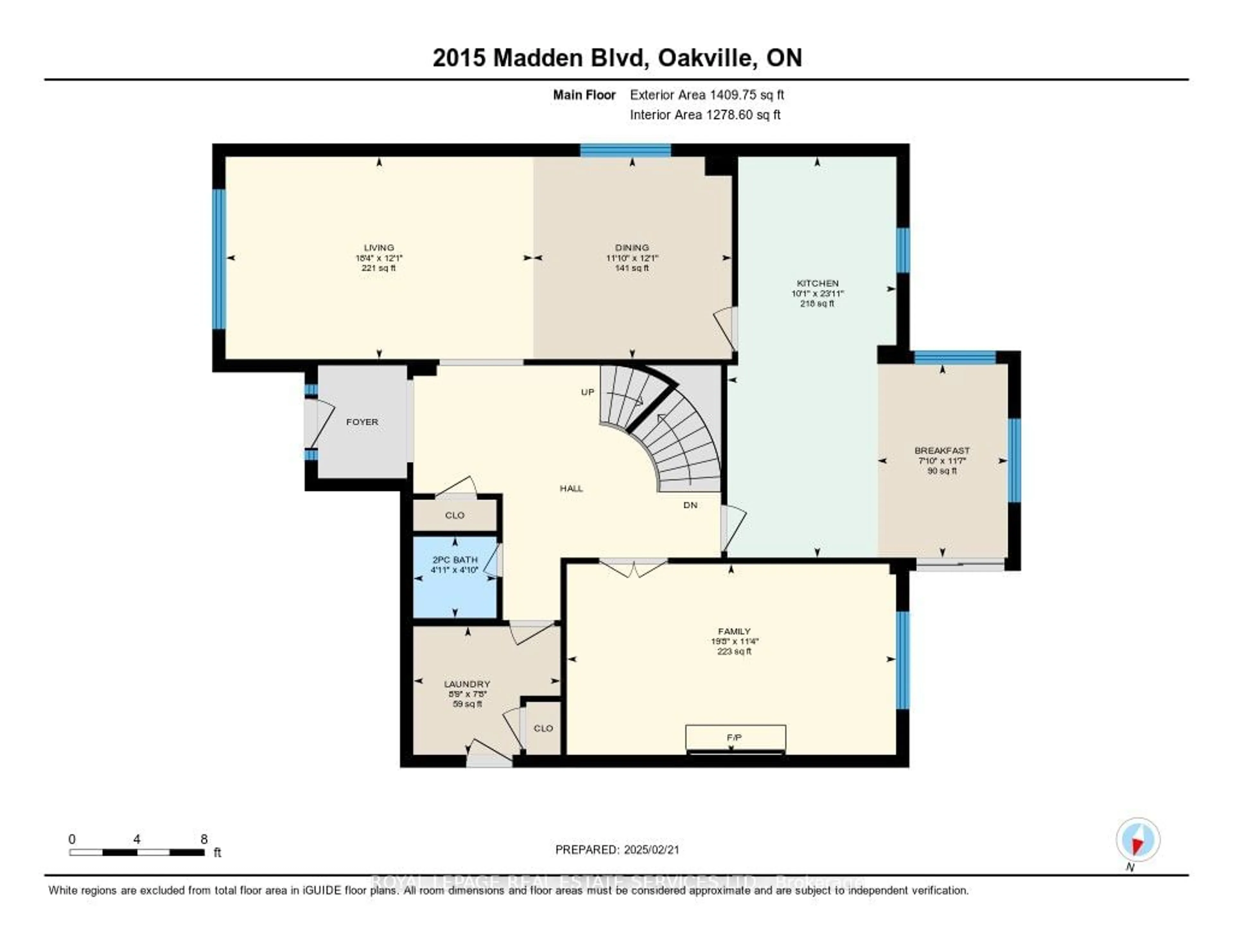 Floor plan for 2015 Madden Blvd, Oakville Ontario L6H 3L7