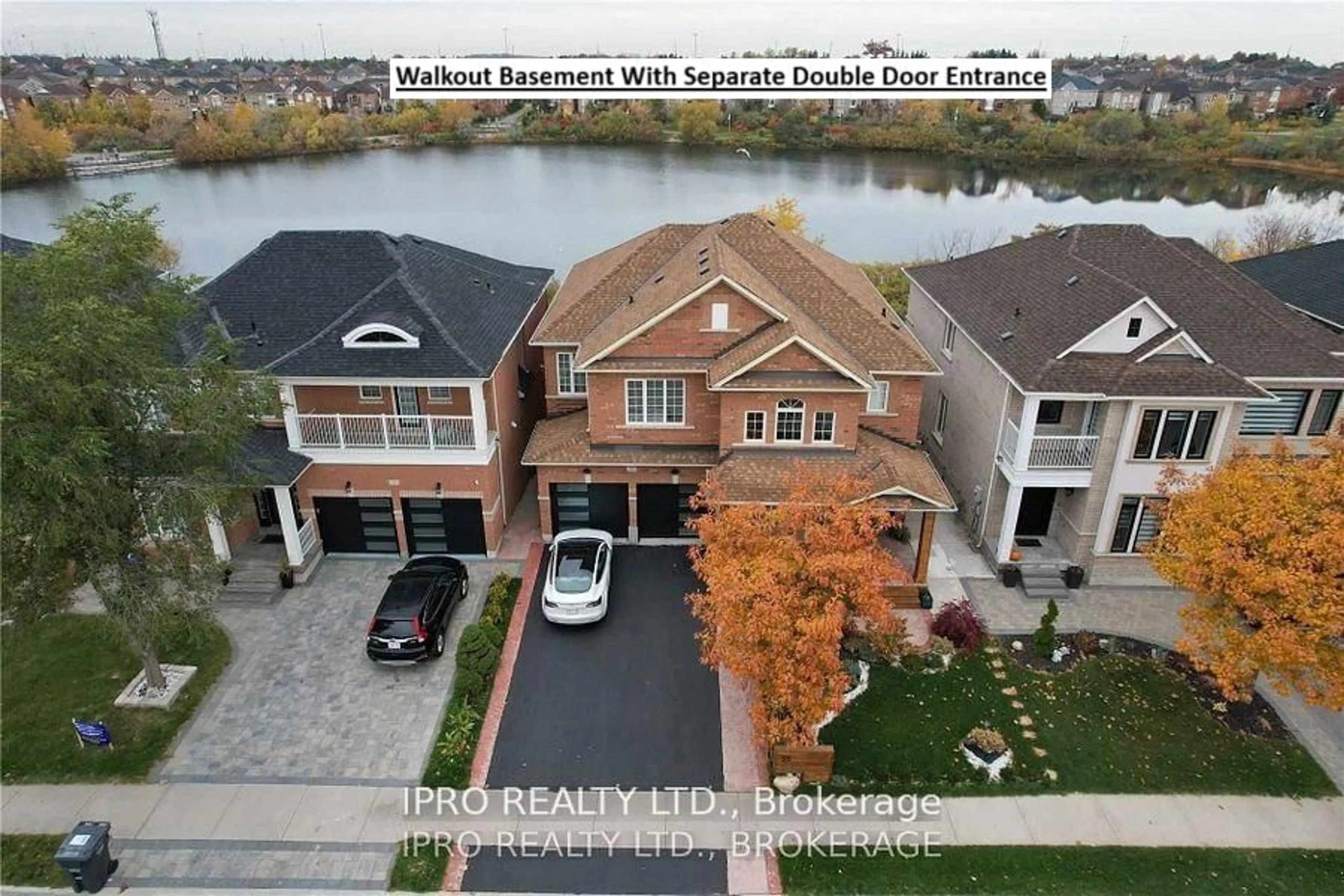 A pic from outside/outdoor area/front of a property/back of a property/a pic from drone, water/lake/river/ocean view for 55 Stoneylake Ave, Brampton Ontario L6V 4R2