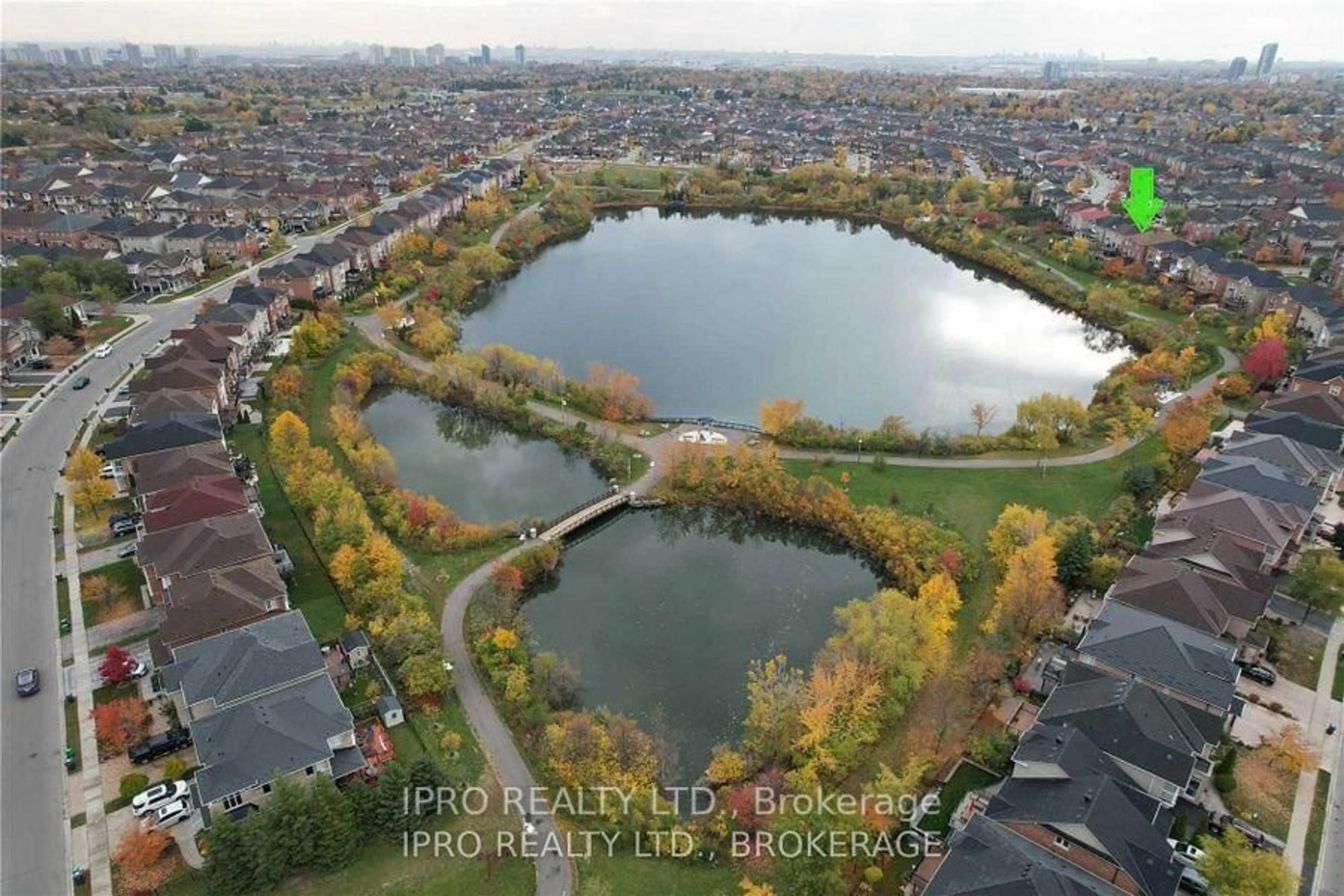 A pic from outside/outdoor area/front of a property/back of a property/a pic from drone, water/lake/river/ocean view for 55 Stoneylake Ave, Brampton Ontario L6V 4R2