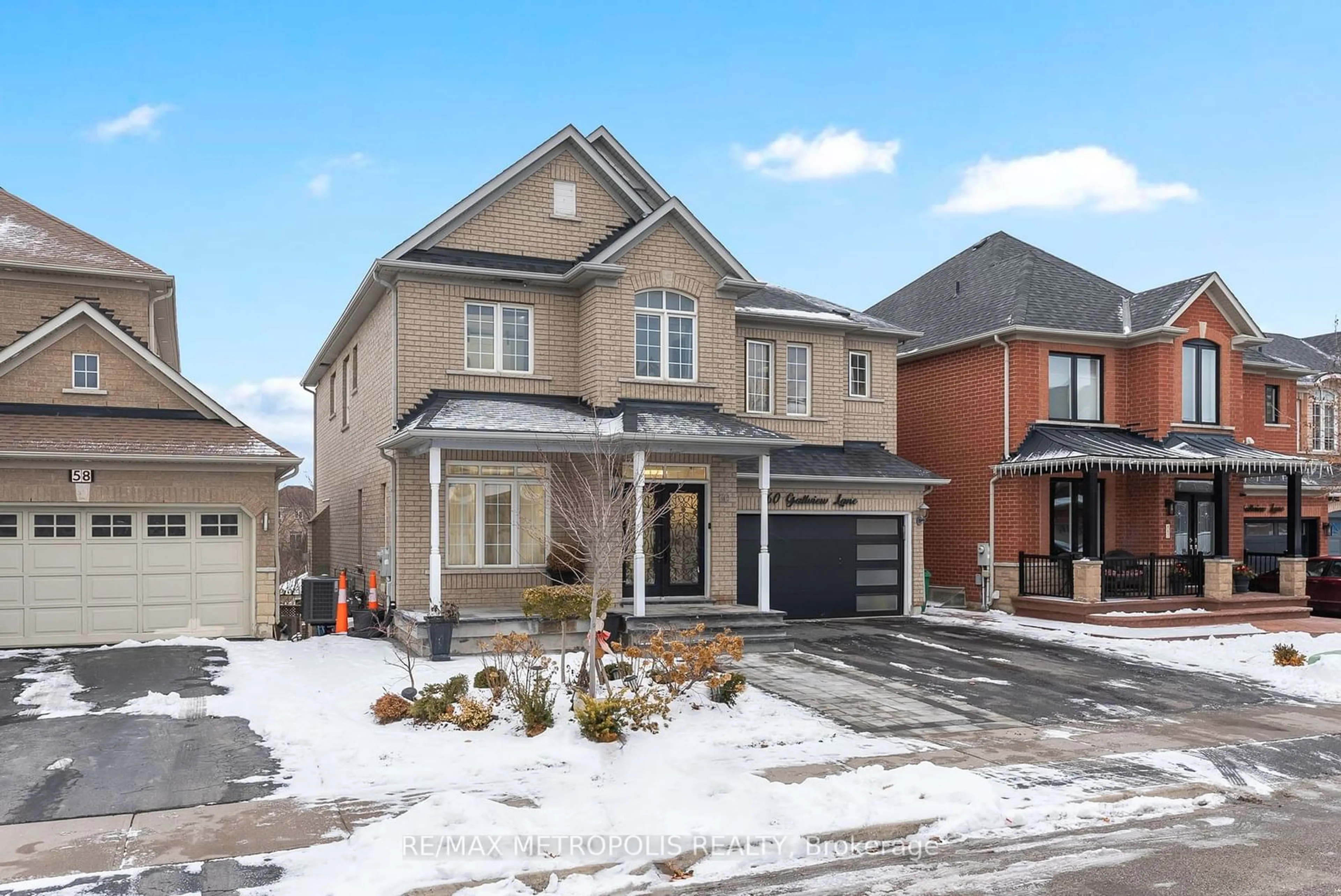 Home with brick exterior material, street for 60 Gallview Lane, Brampton Ontario L6P 1R8