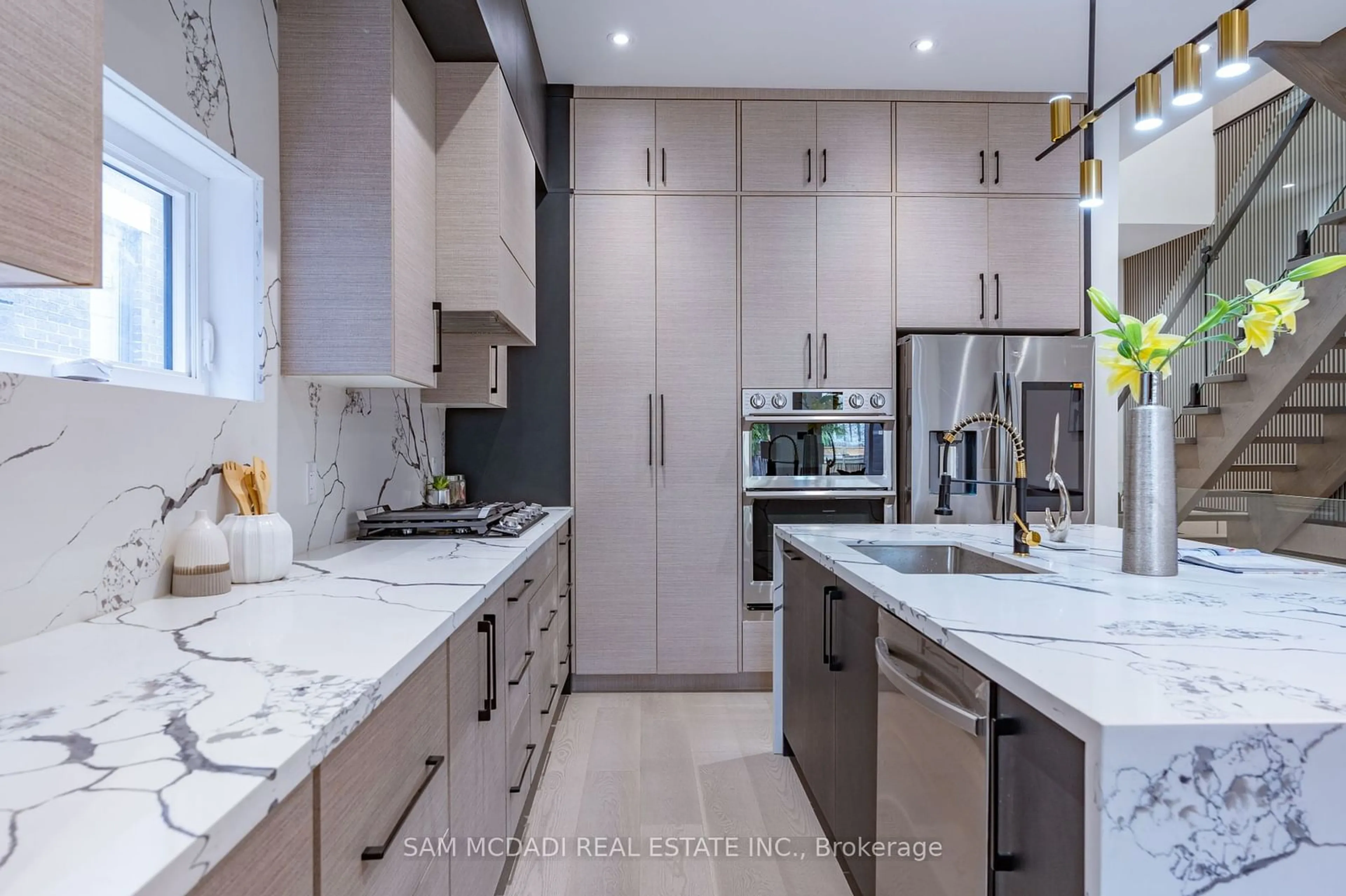 Contemporary kitchen, ceramic/tile floor for 23A Maple Ave, Mississauga Ontario L5H 2S1