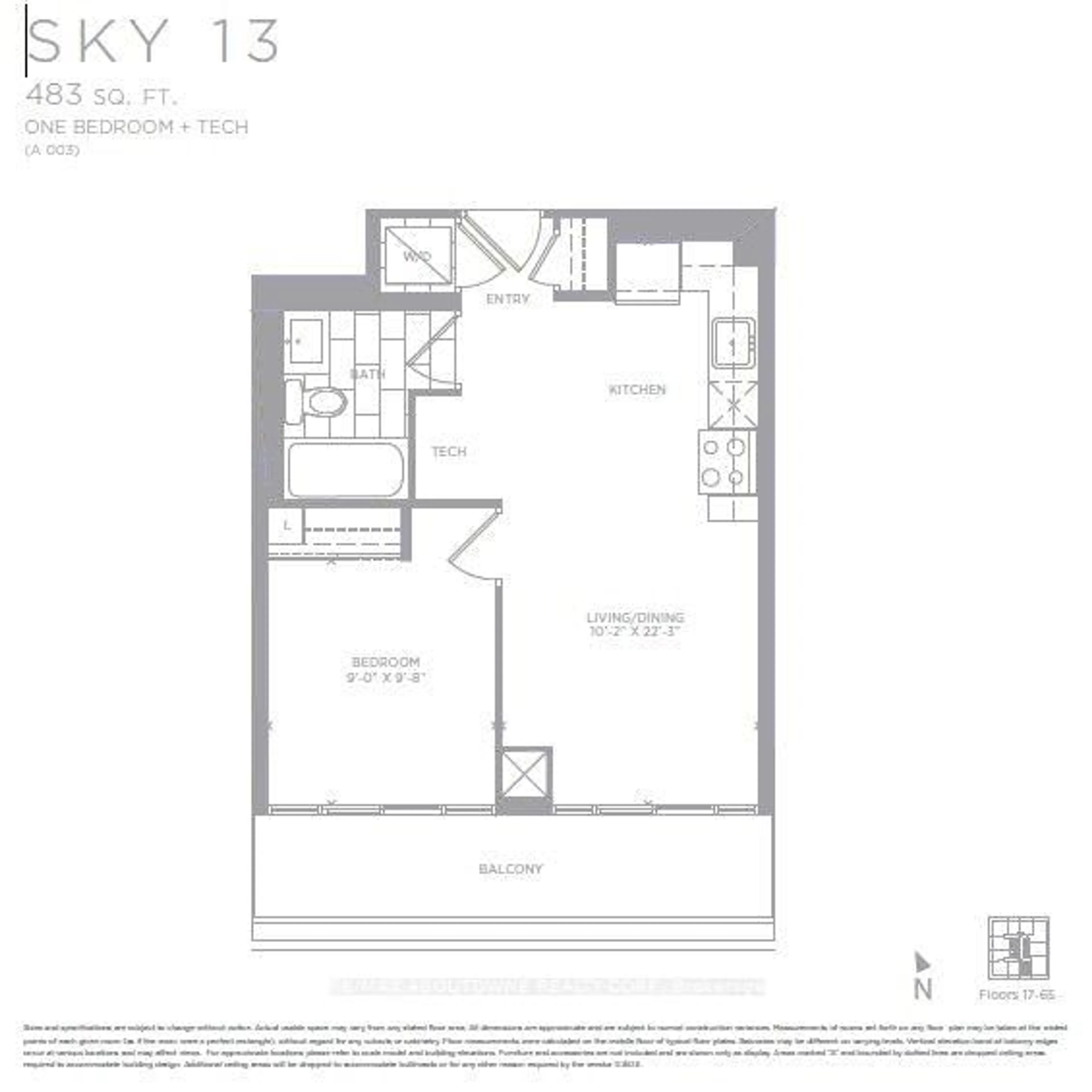 Floor plan for 30 Shore Breeze Dr #5409, Toronto Ontario M8V 0J1