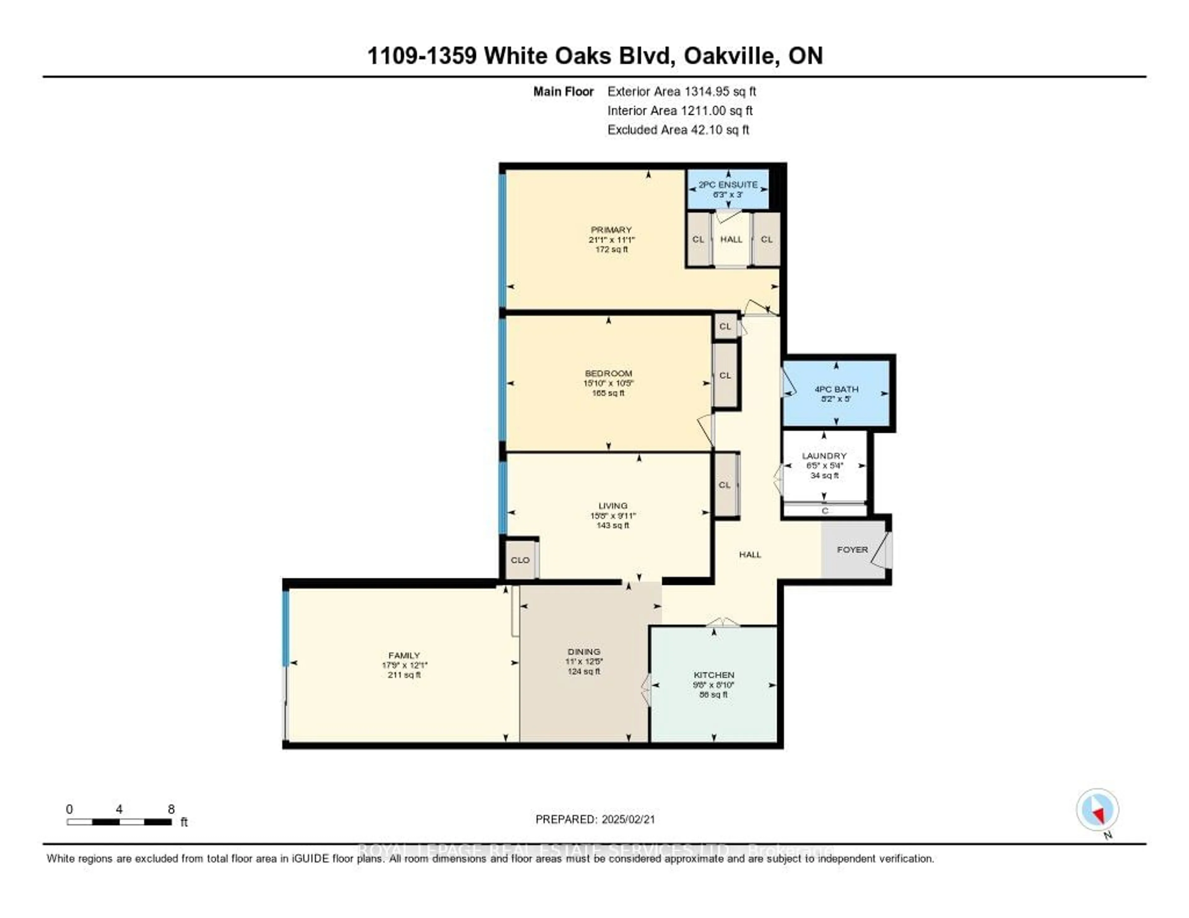 Floor plan for 1359 White Oaks Blvd #1109, Oakville Ontario L6H 2R8