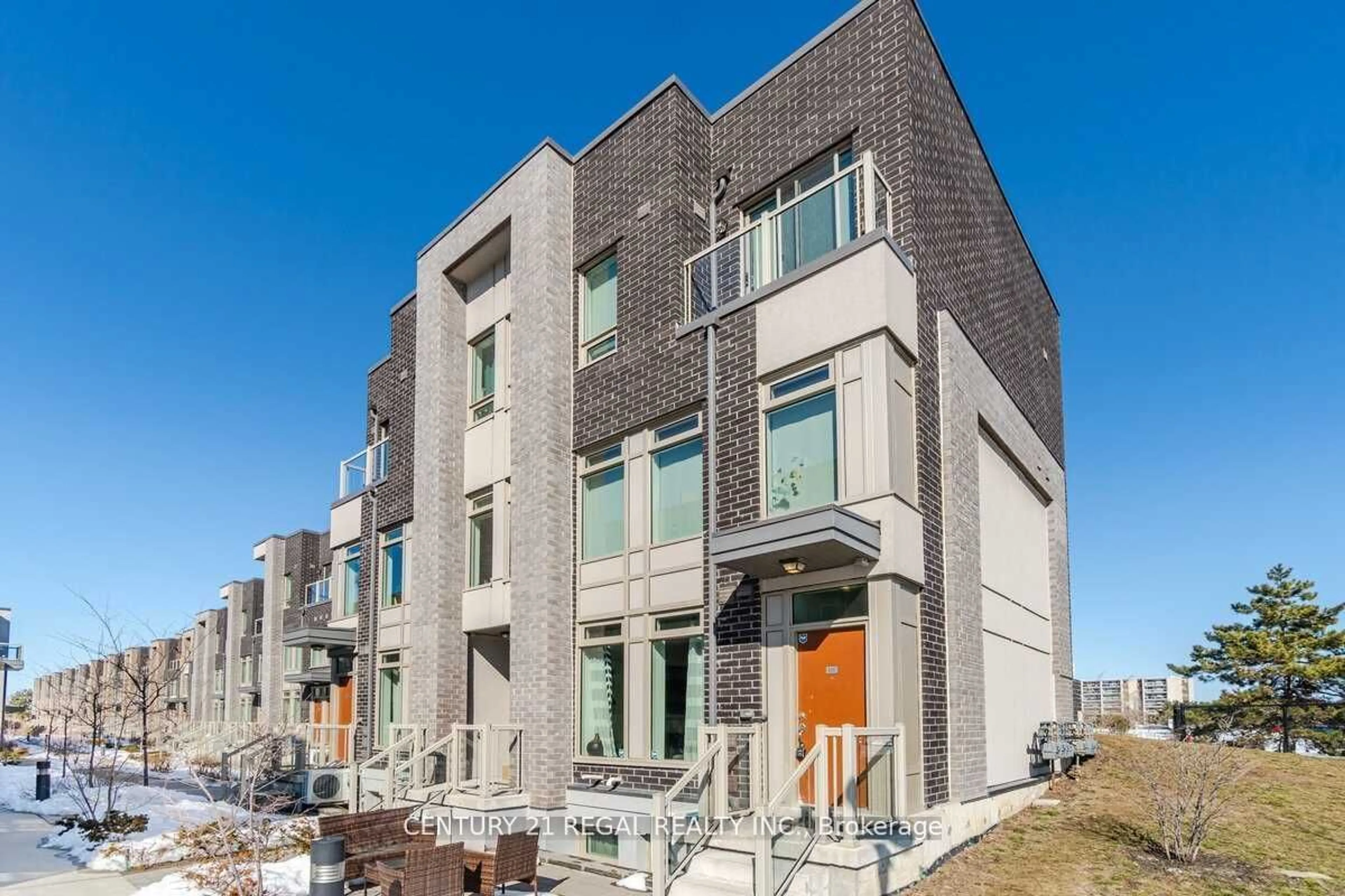 Home with brick exterior material, building for 11 Applewood Lane #112, Toronto Ontario M9C 2Z7