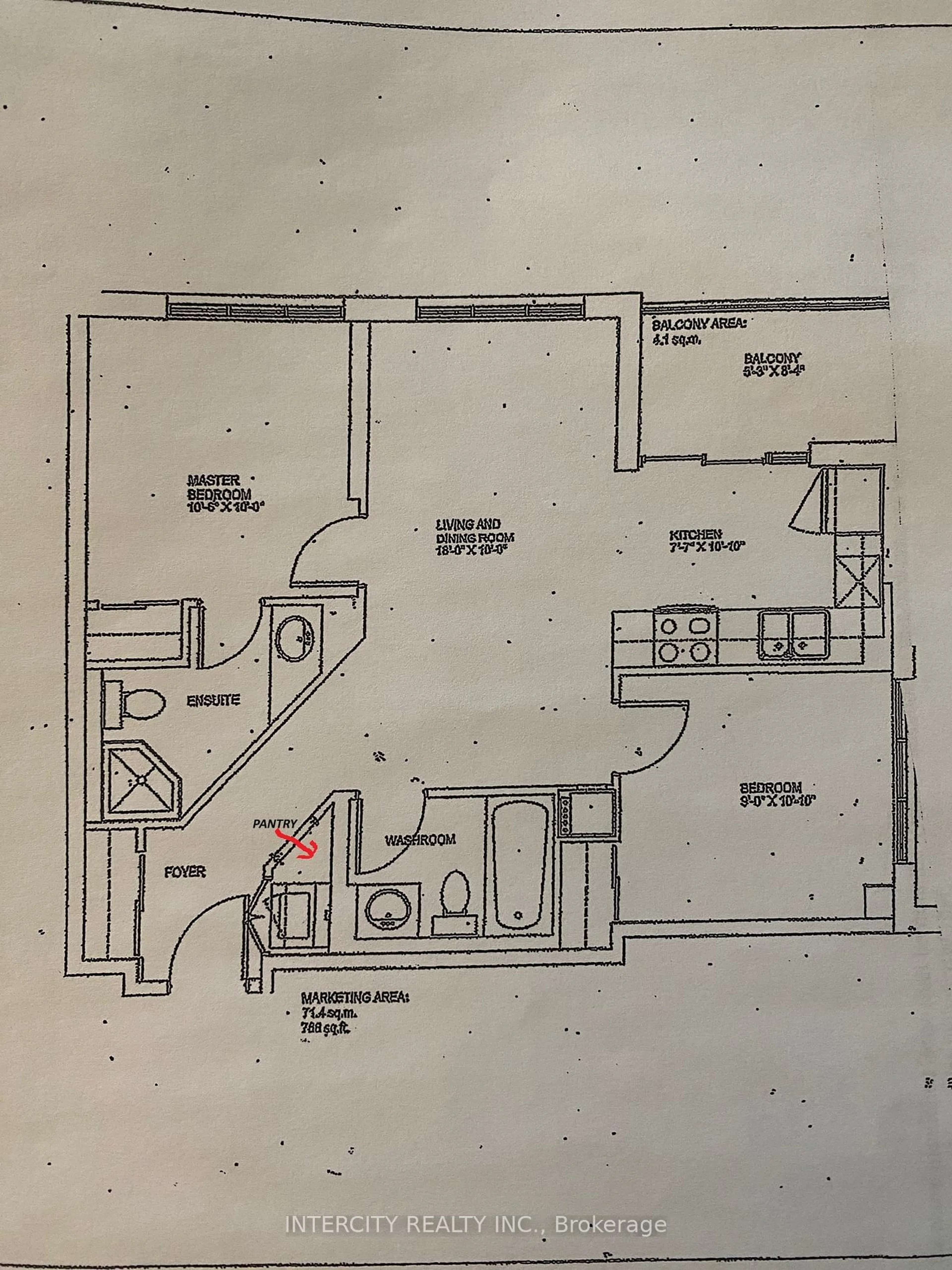 Floor plan for 45 Yorkland Blvd #1106, Brampton Ontario L6P 4B4