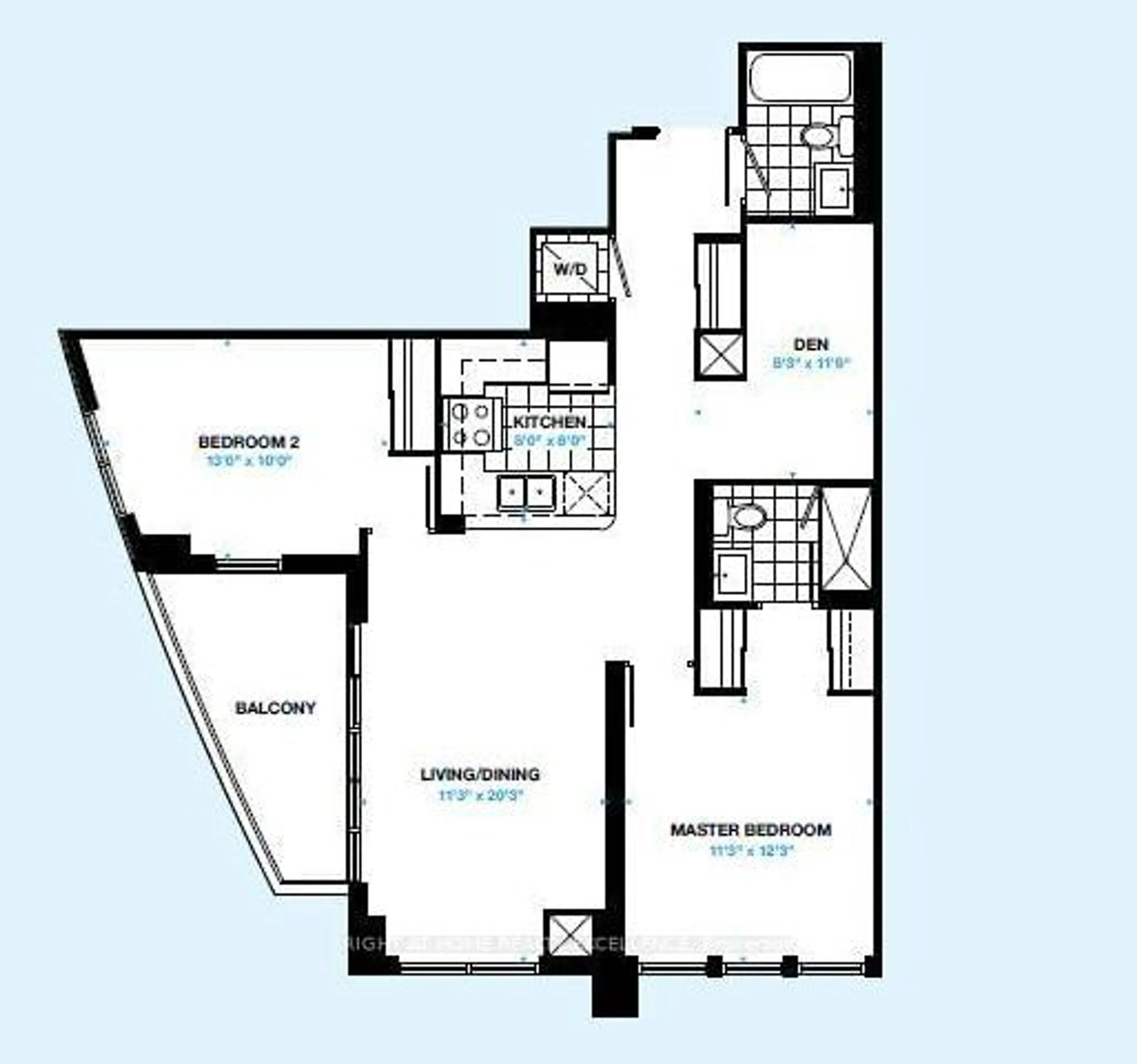 Floor plan for 65 Watergarden Dr #504, Mississauga Ontario L5R 0G9