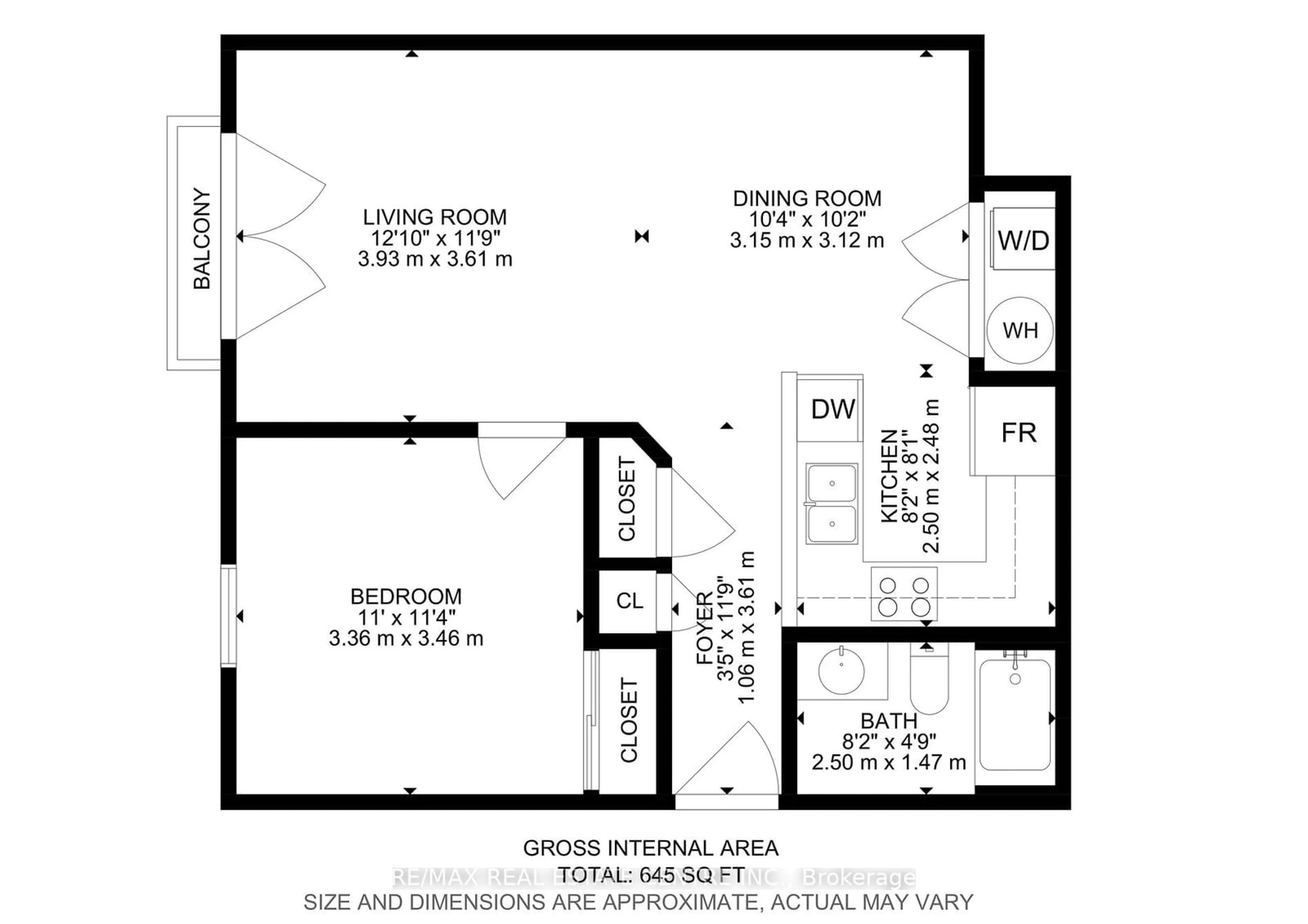 Floor plan for 1360 Main St #304, Milton Ontario L9T 7S5