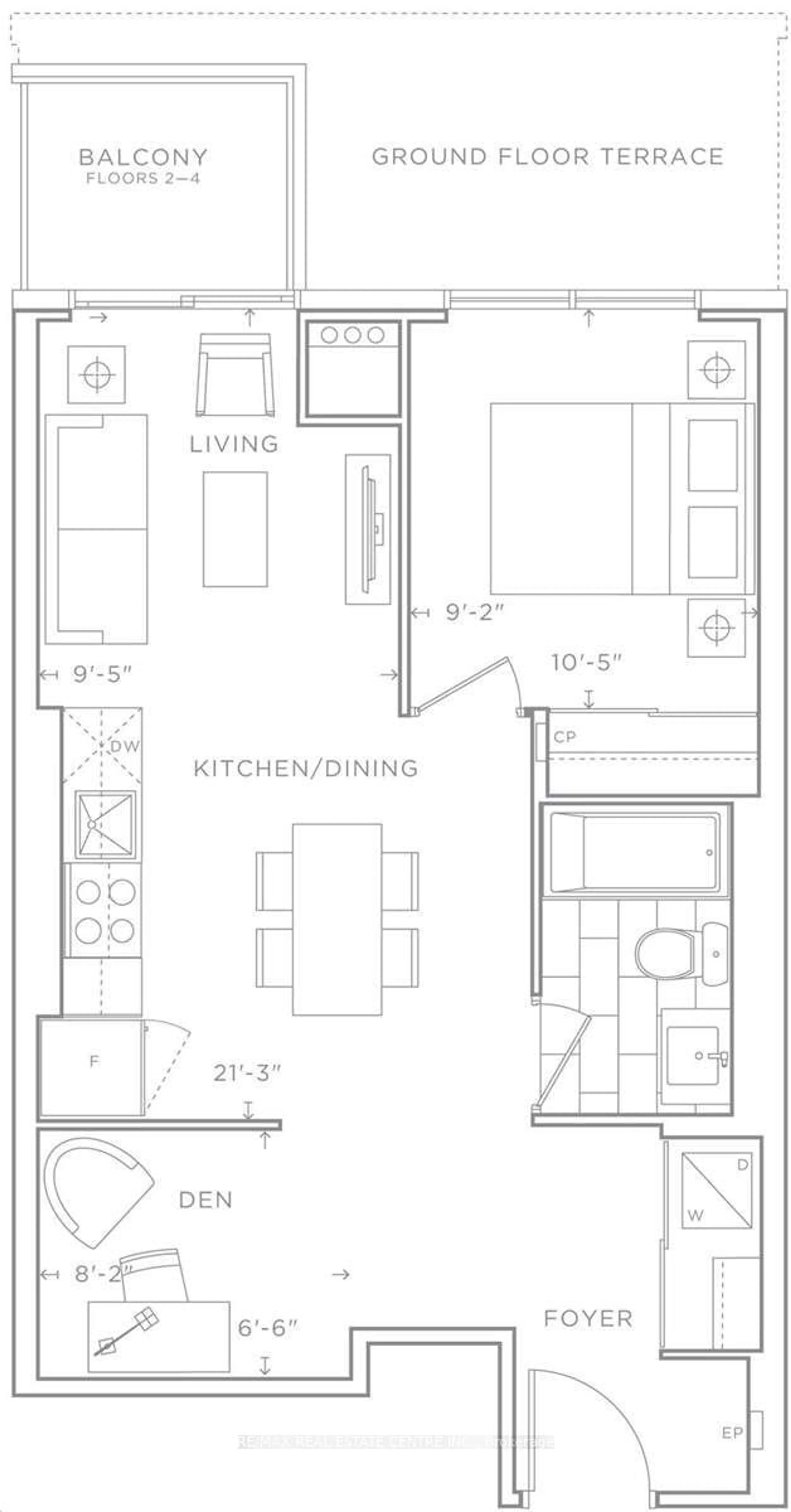 Floor plan for 3200 Dakota Common #B310, Burlington Ontario L7M 2A8