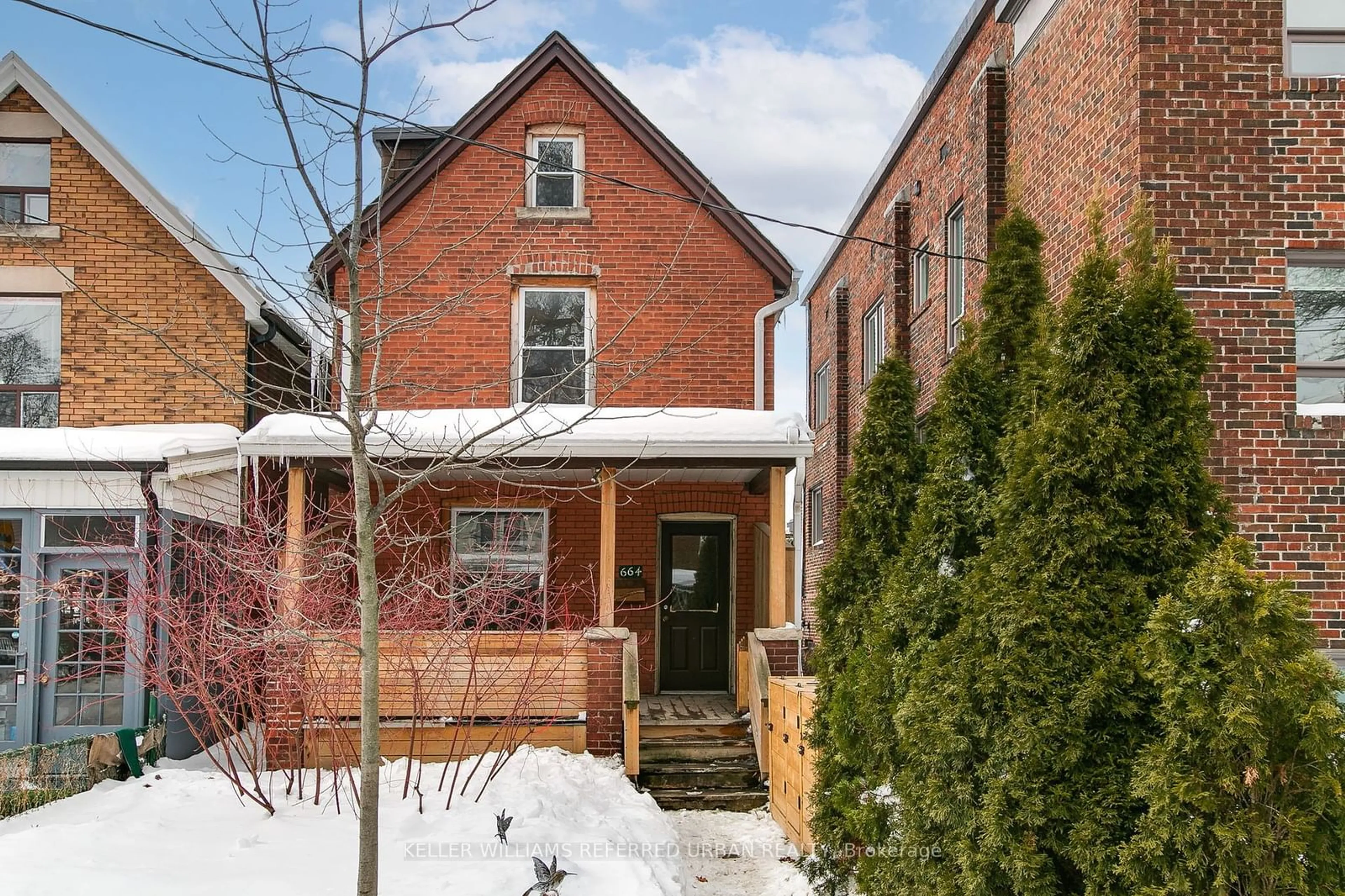 Home with brick exterior material, street for 664 Brock Ave, Toronto Ontario M6H 3P2