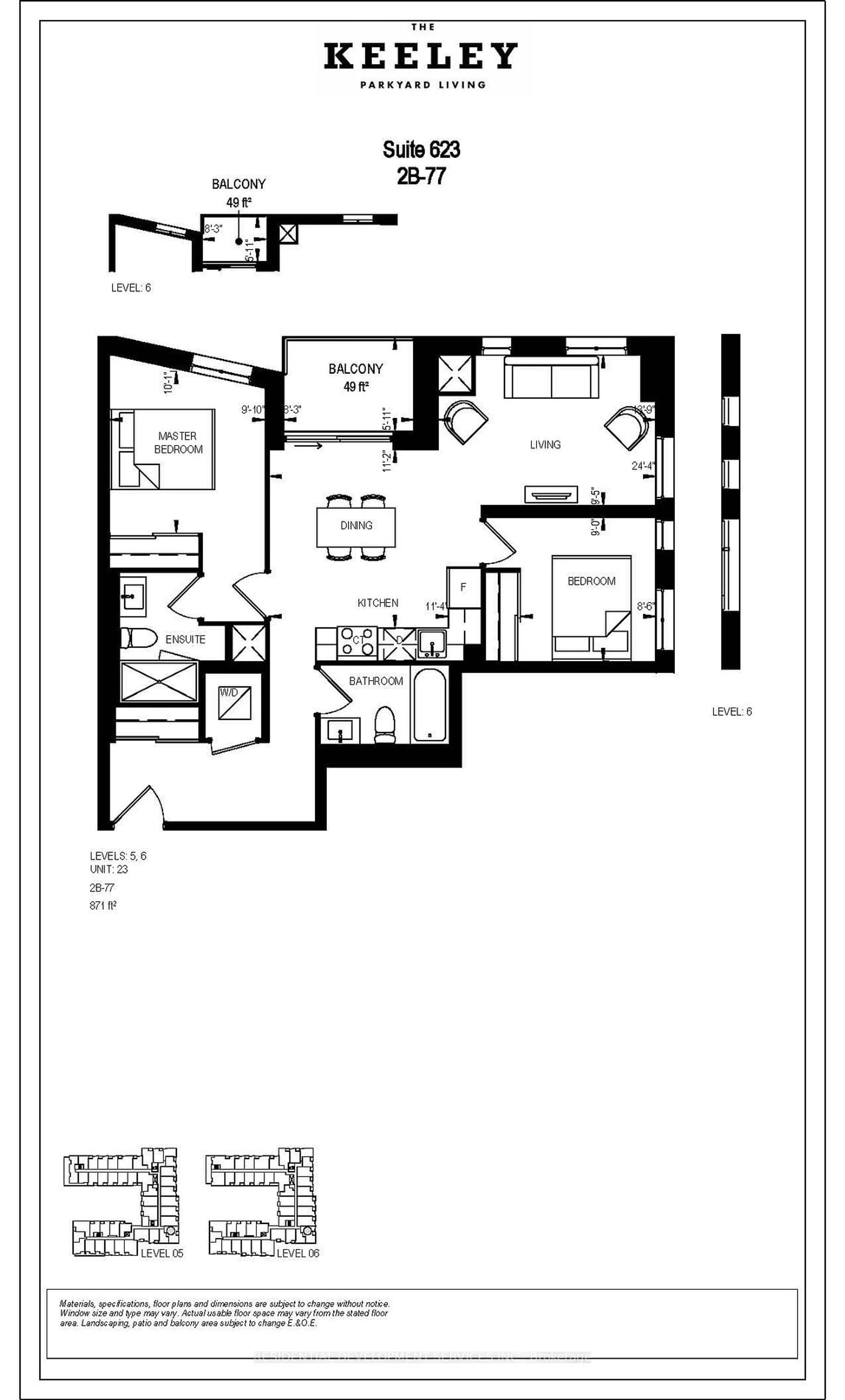 Floor plan for 3100 Keele St #623, Toronto Ontario M3M 0E1