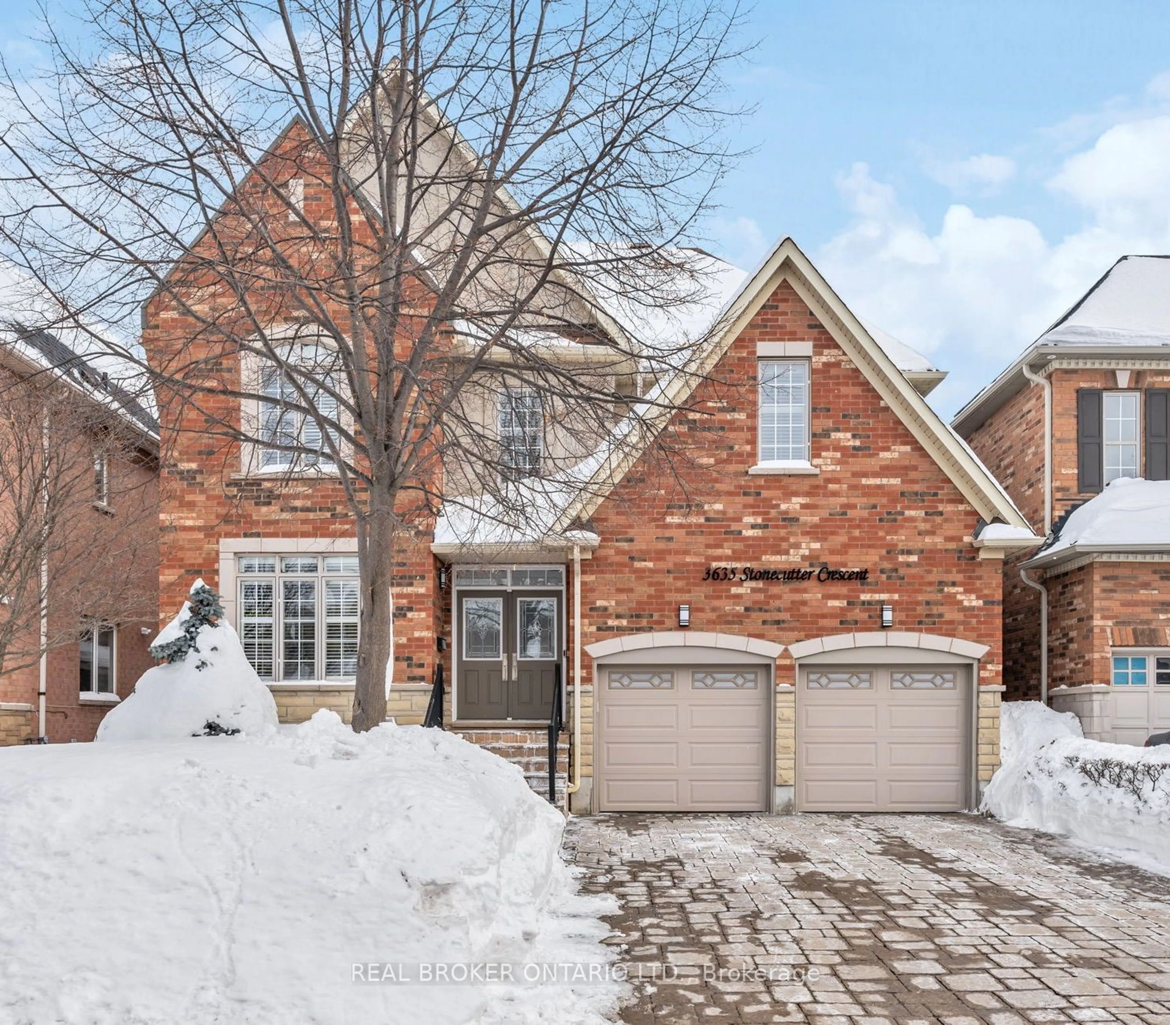 Home with brick exterior material, street for 3635 Stonecutter Cres, Mississauga Ontario L5M 7L8