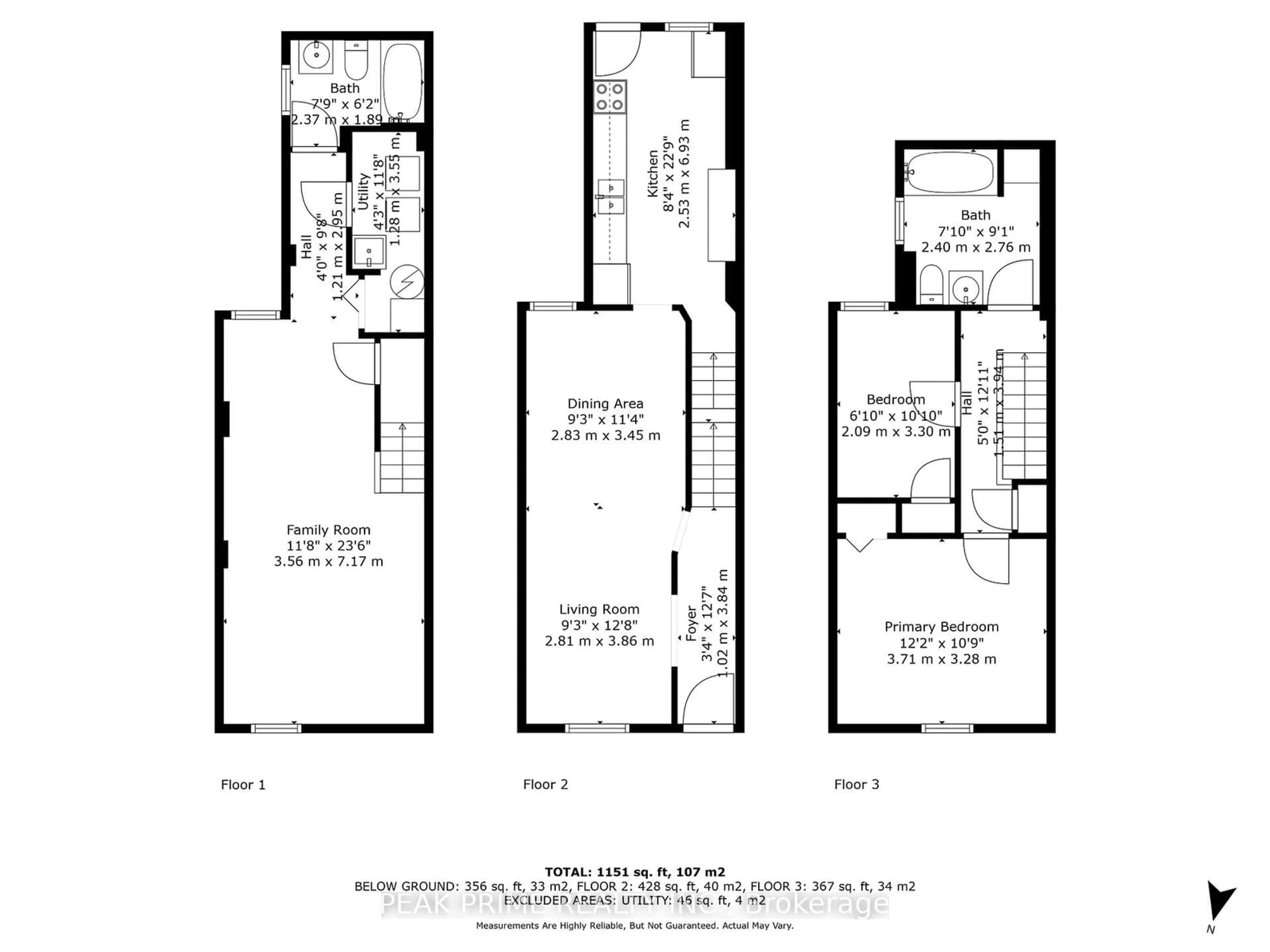 Floor plan for 11 Bloem Ave, Toronto Ontario M6E 1R9