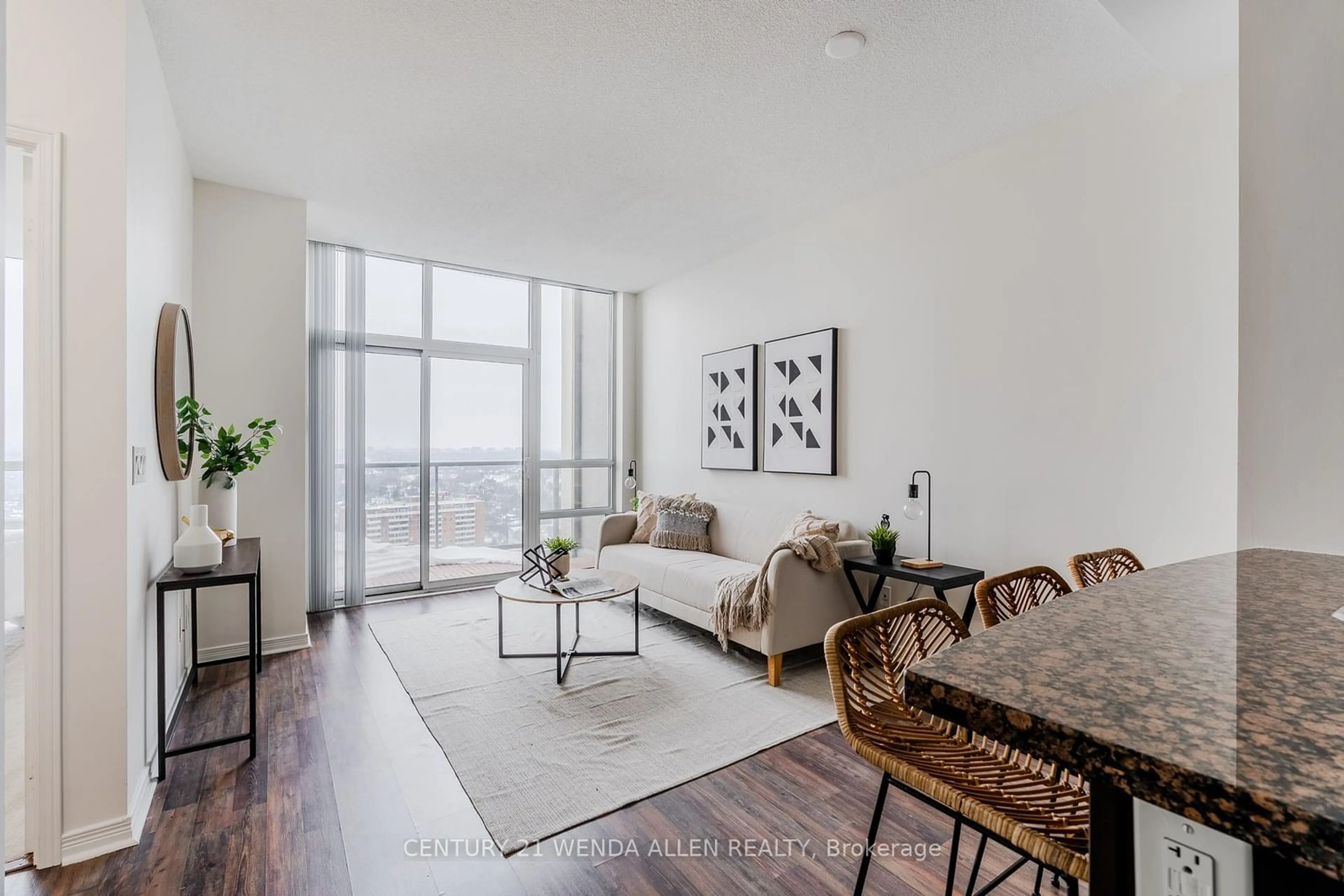 Living room with furniture, unknown for 3 Michael Power Pl #PH01, Toronto Ontario M9A 0A2