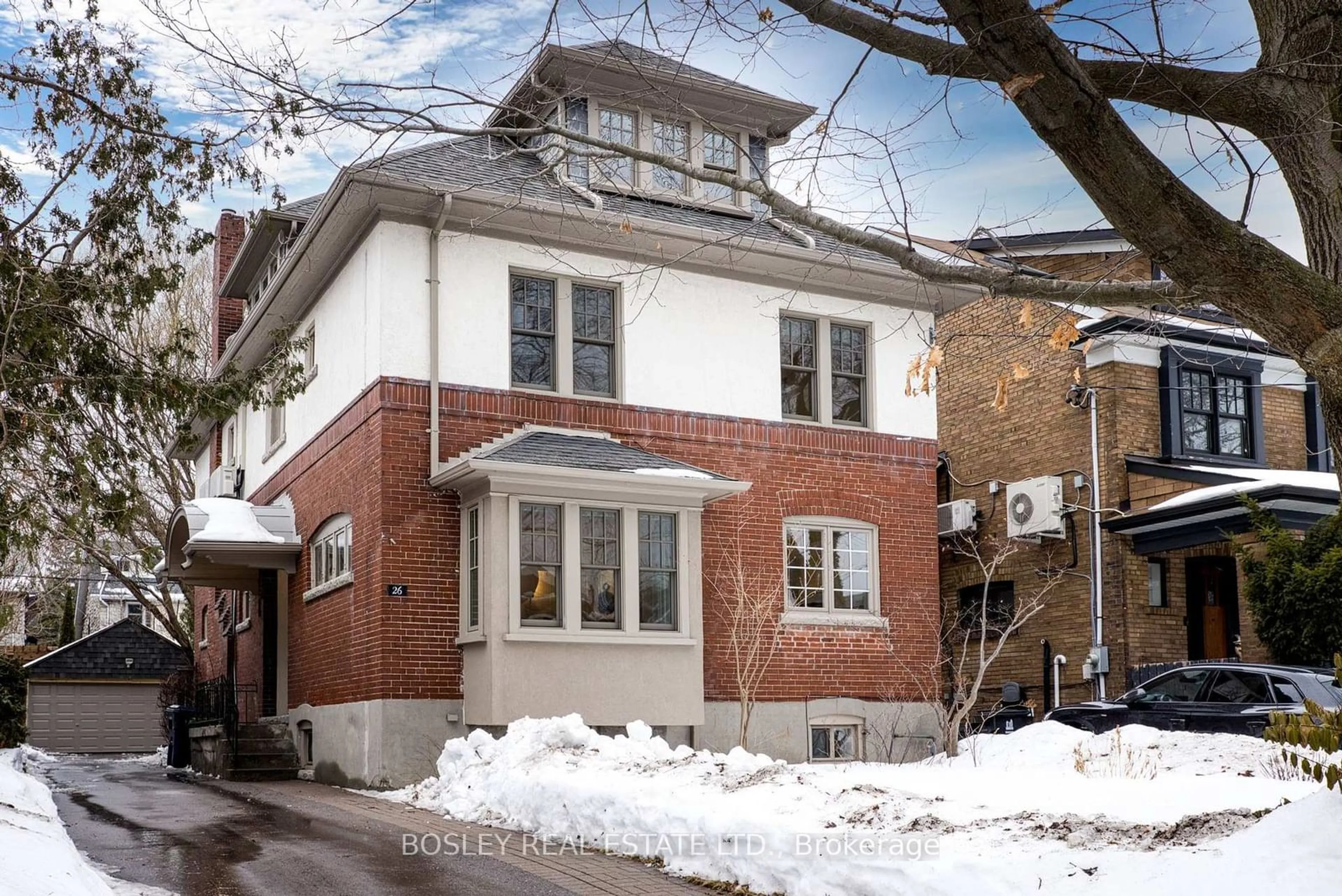 Home with brick exterior material, street for 26 Northcliffe Blvd, Toronto Ontario M6H 3H1