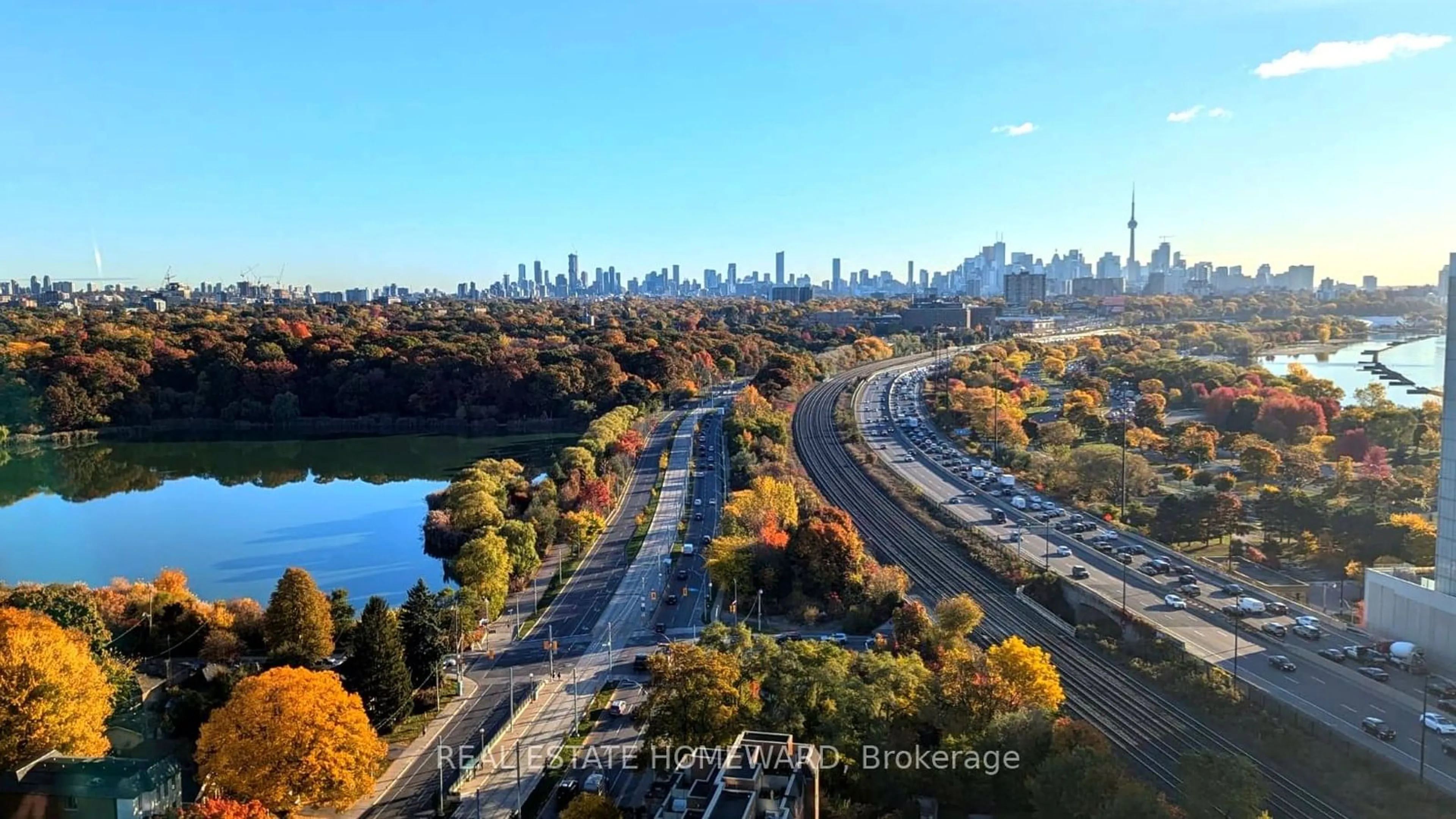 A pic from outside/outdoor area/front of a property/back of a property/a pic from drone, unknown for 15 Windermere Ave #2107, Toronto Ontario M6S 5A2