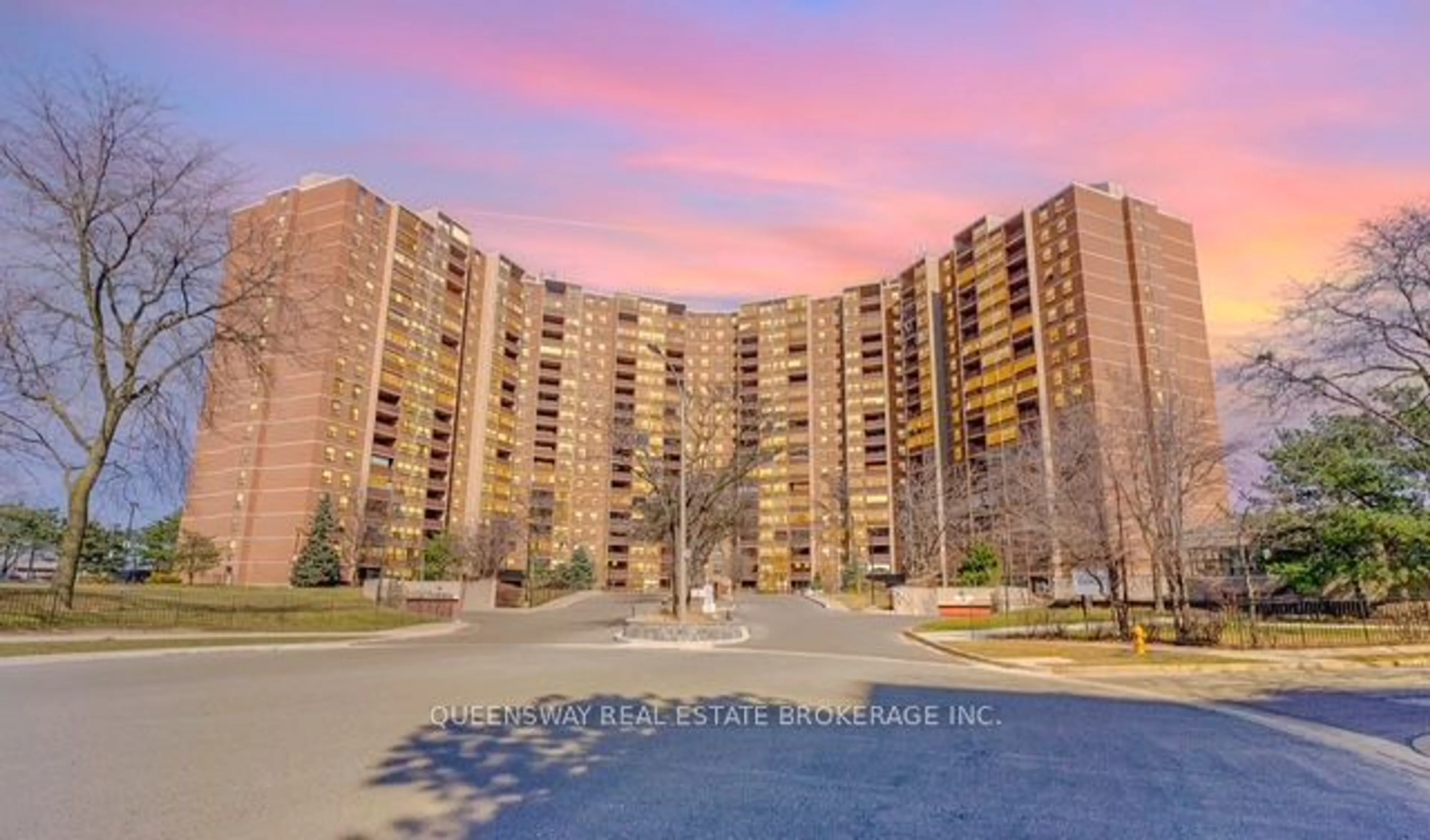 A pic from outside/outdoor area/front of a property/back of a property/a pic from drone, city buildings view from balcony for 714 The West Mall #903, Toronto Ontario M9C 4X1