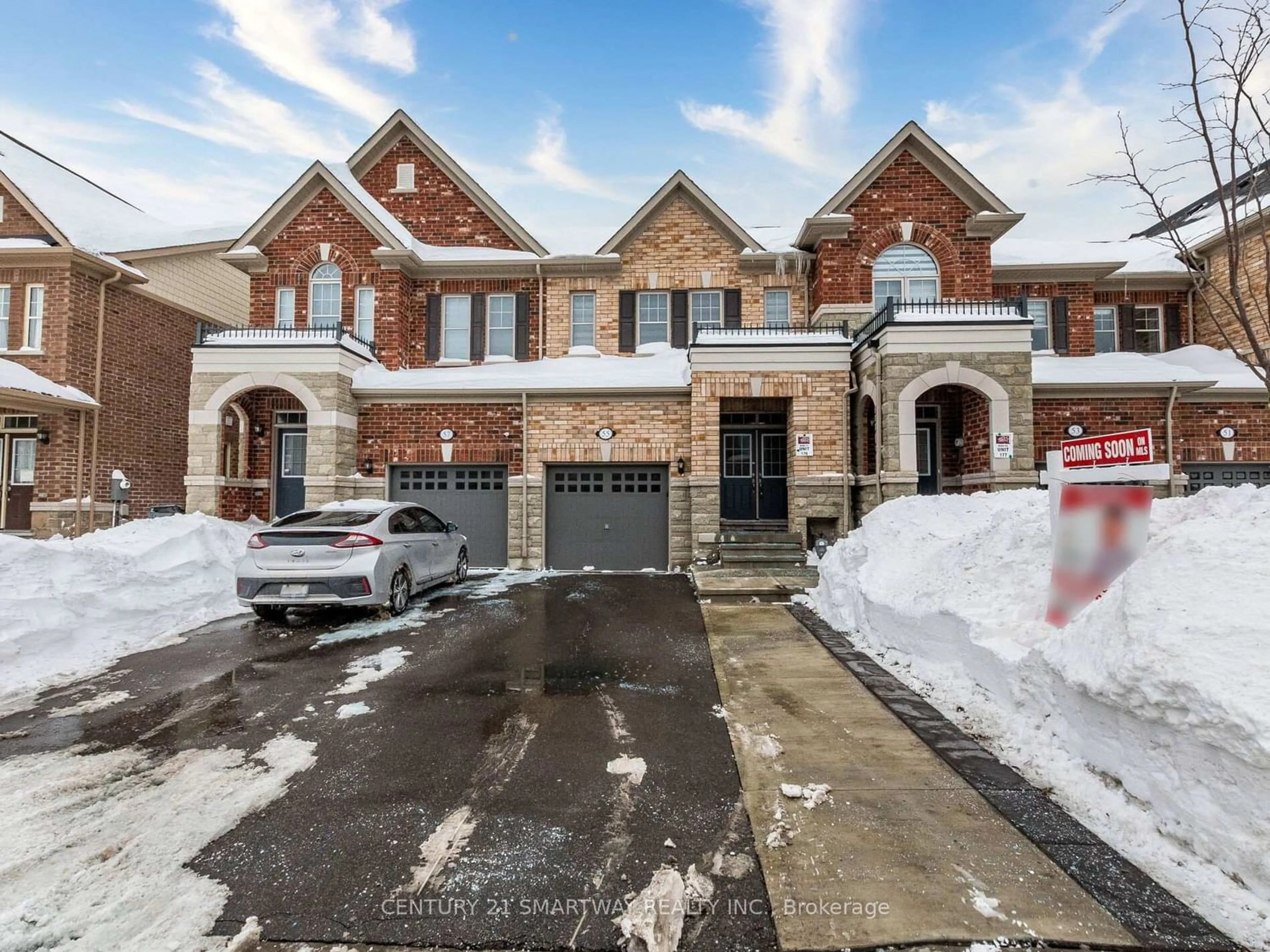 Home with brick exterior material, street for 55 Pearman Cres, Brampton Ontario L7A 4Y9