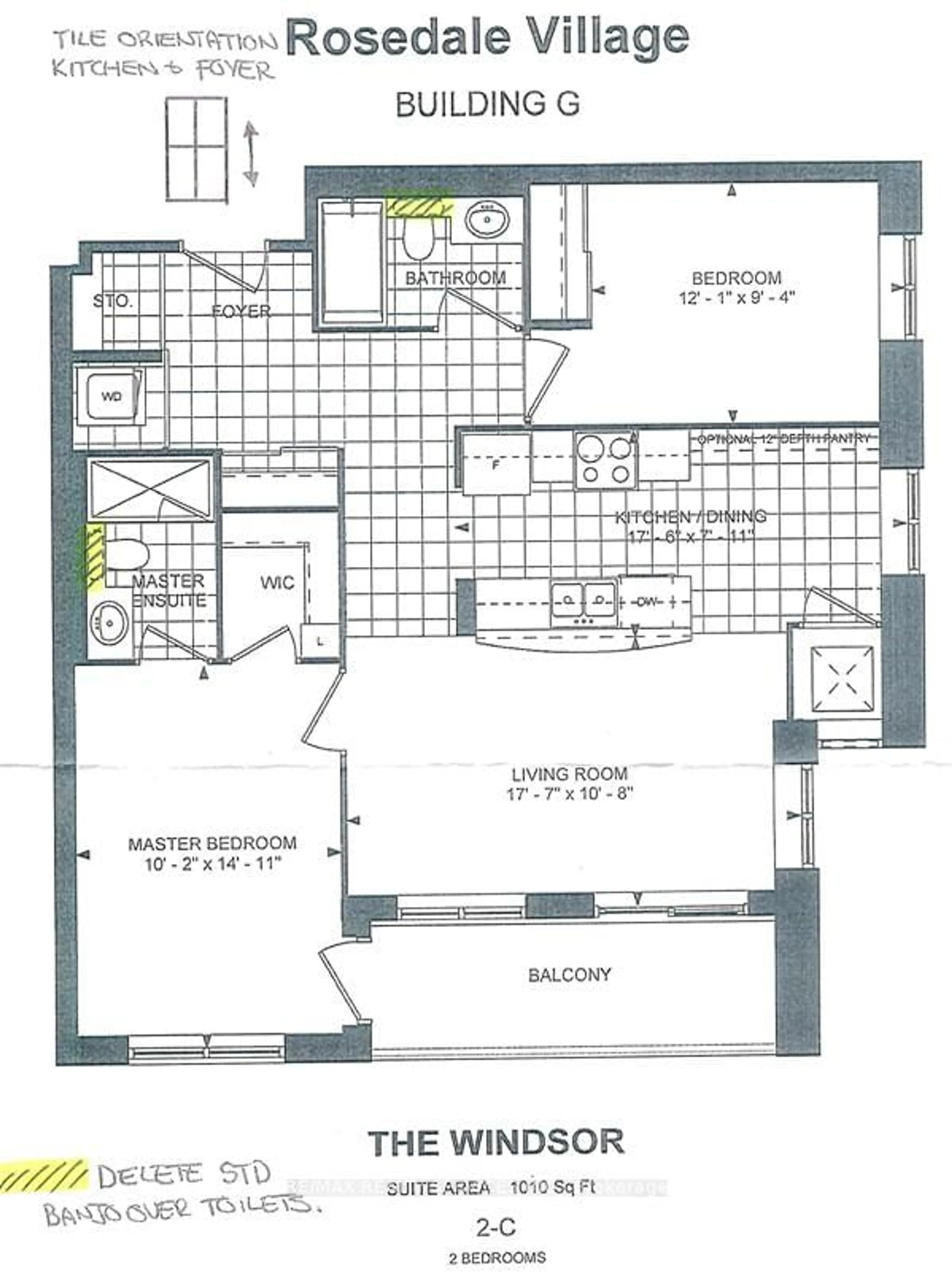 Floor plan for 40 Via Rosedale Way #104, Brampton Ontario L6R 4A4