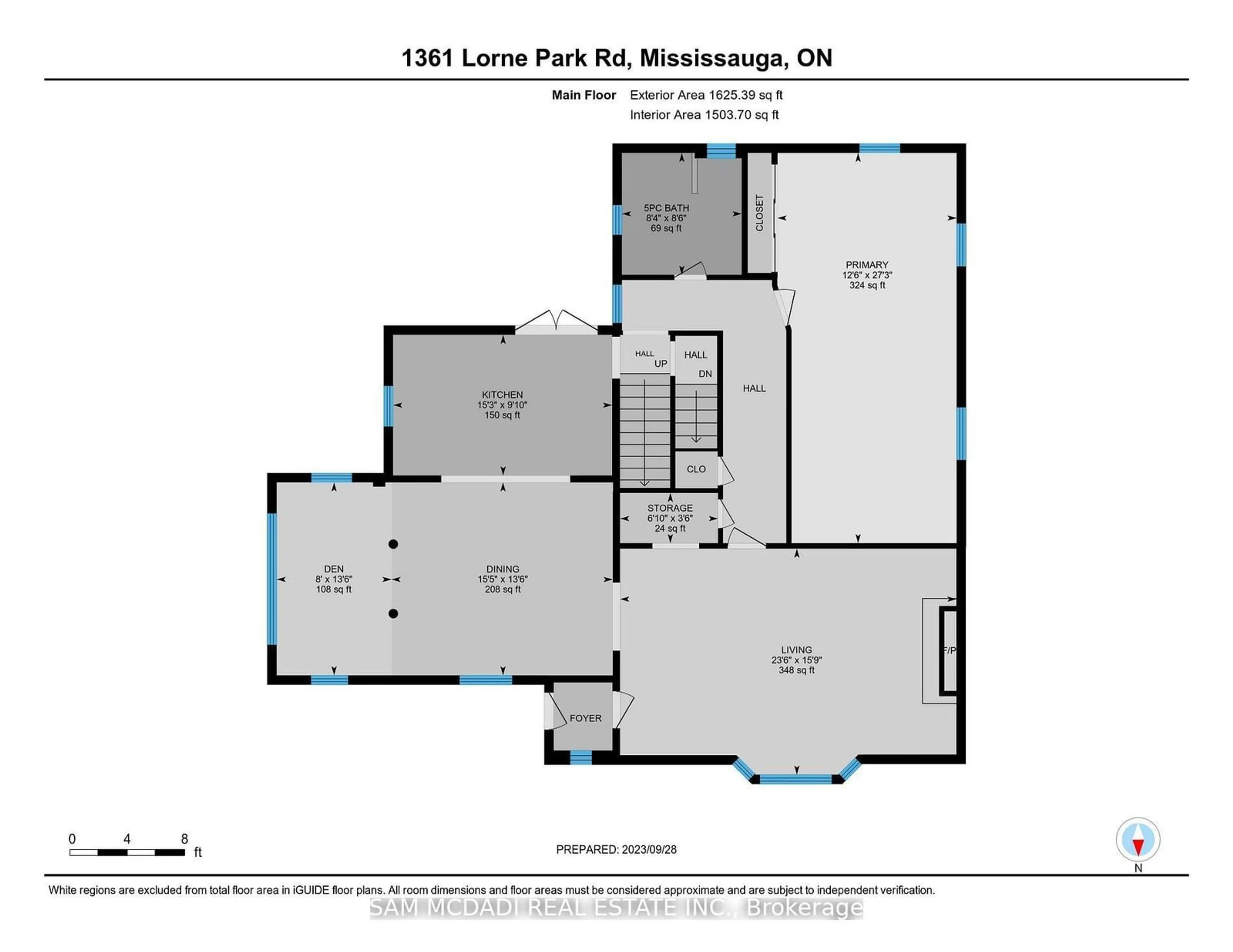 Floor plan for 1361 Lorne Park Rd, Mississauga Ontario L5H 3B2