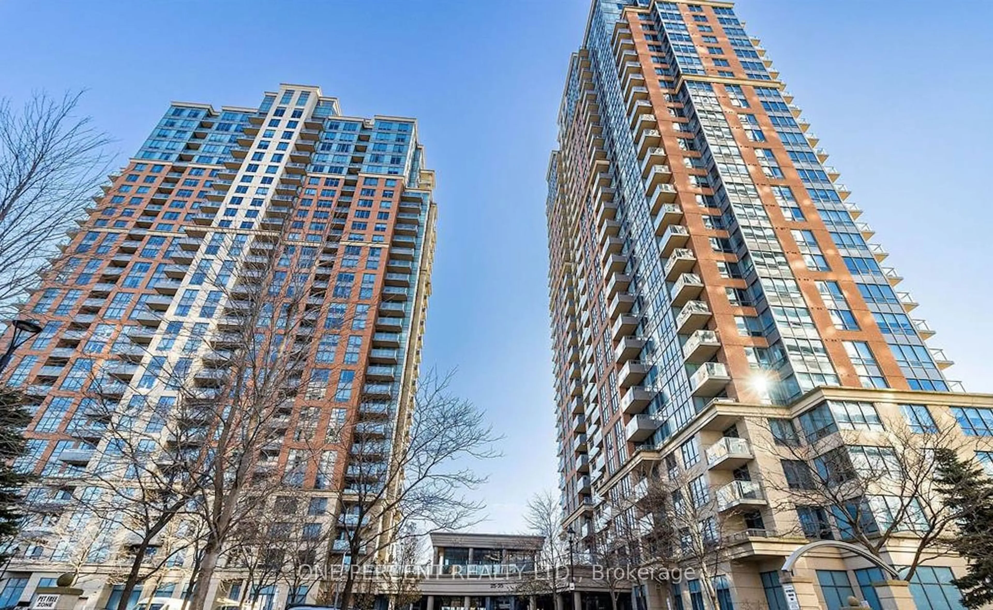 Patio, city buildings view from balcony for 25 Viking Lane #1050, Toronto Ontario M9B 0A1