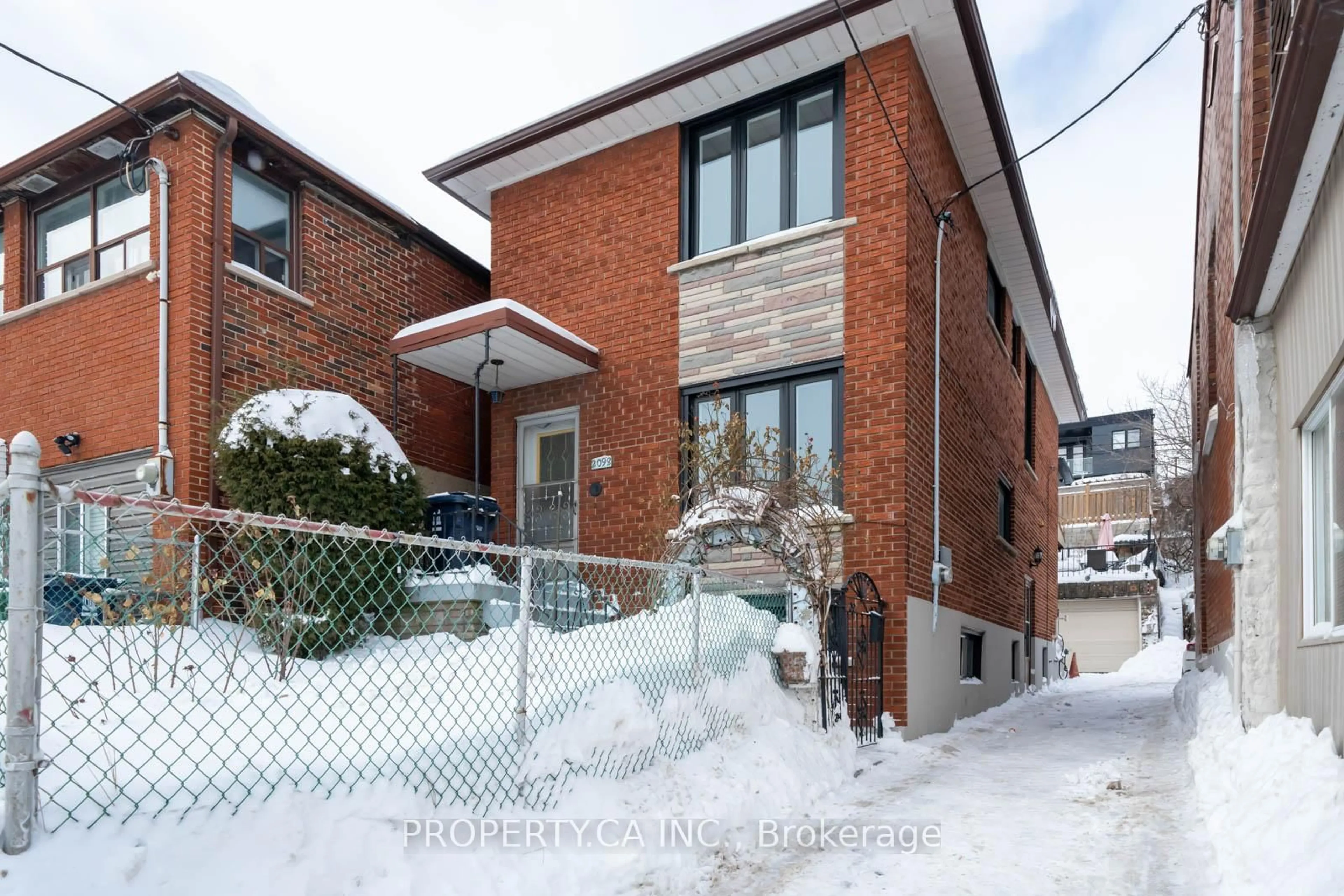 Home with brick exterior material, street for 2098 Dufferin St, Toronto Ontario M6E 3R7