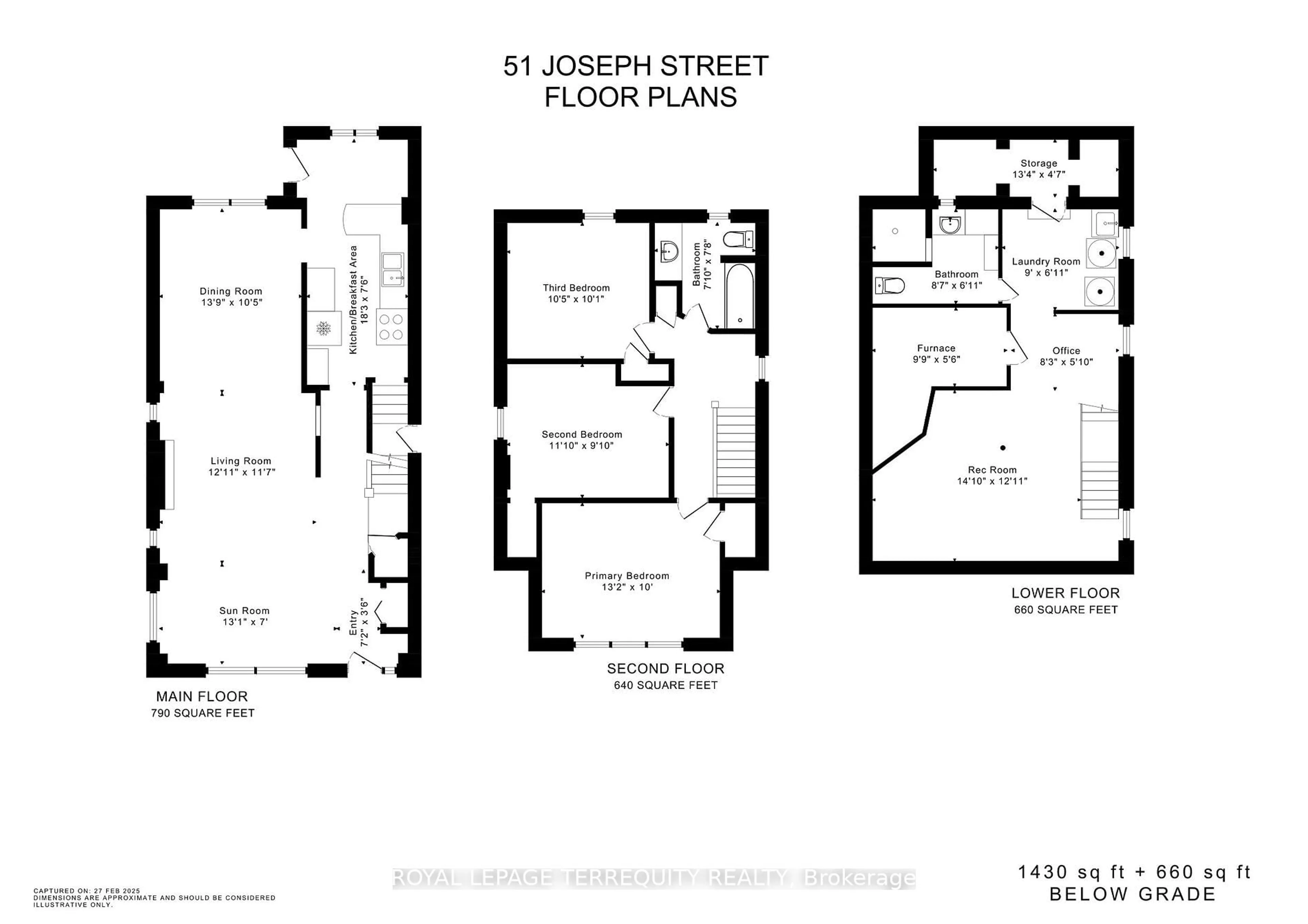 Floor plan for 51 Joseph St, Toronto Ontario M9N 2H9