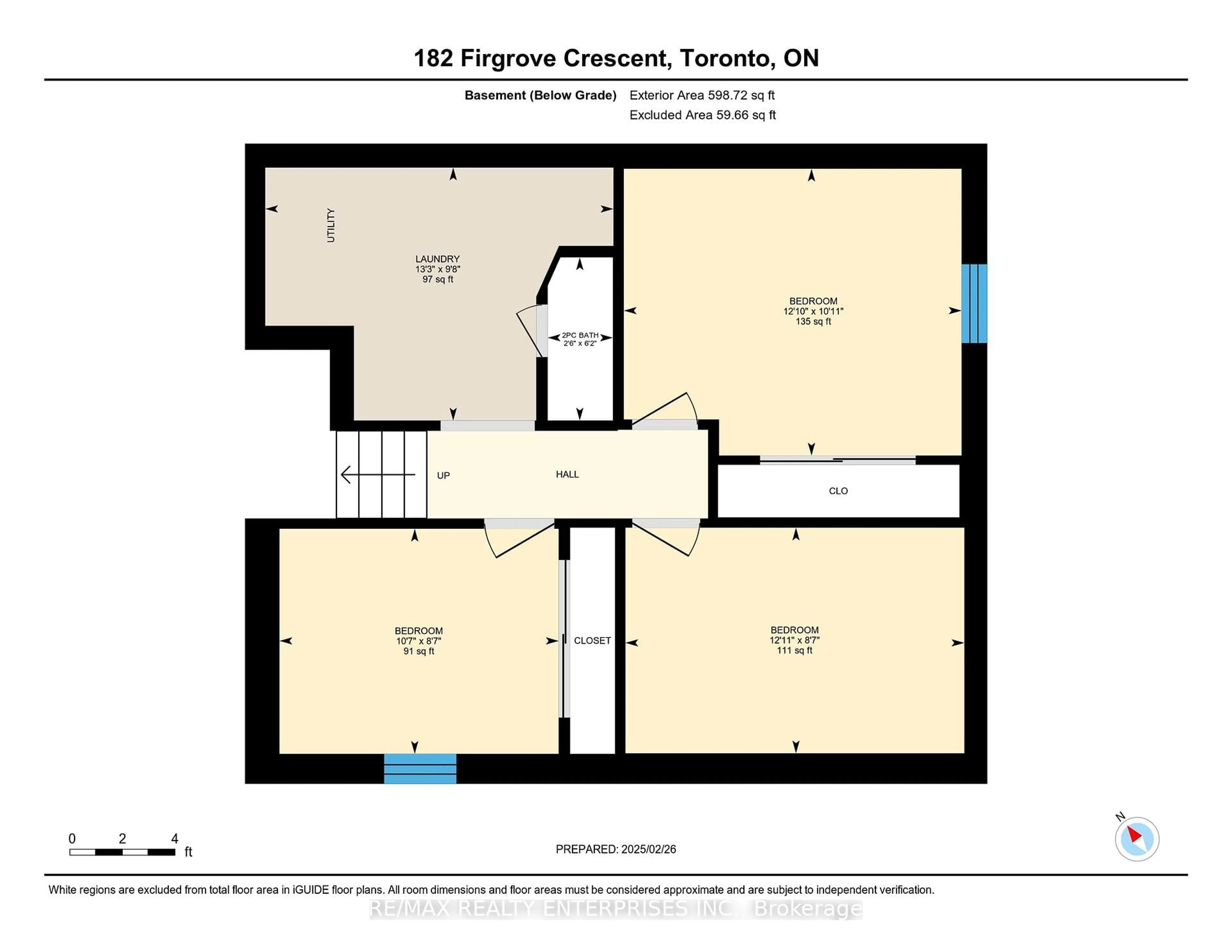 Floor plan for 182 Firgrove Cres, Toronto Ontario M3N 1K6