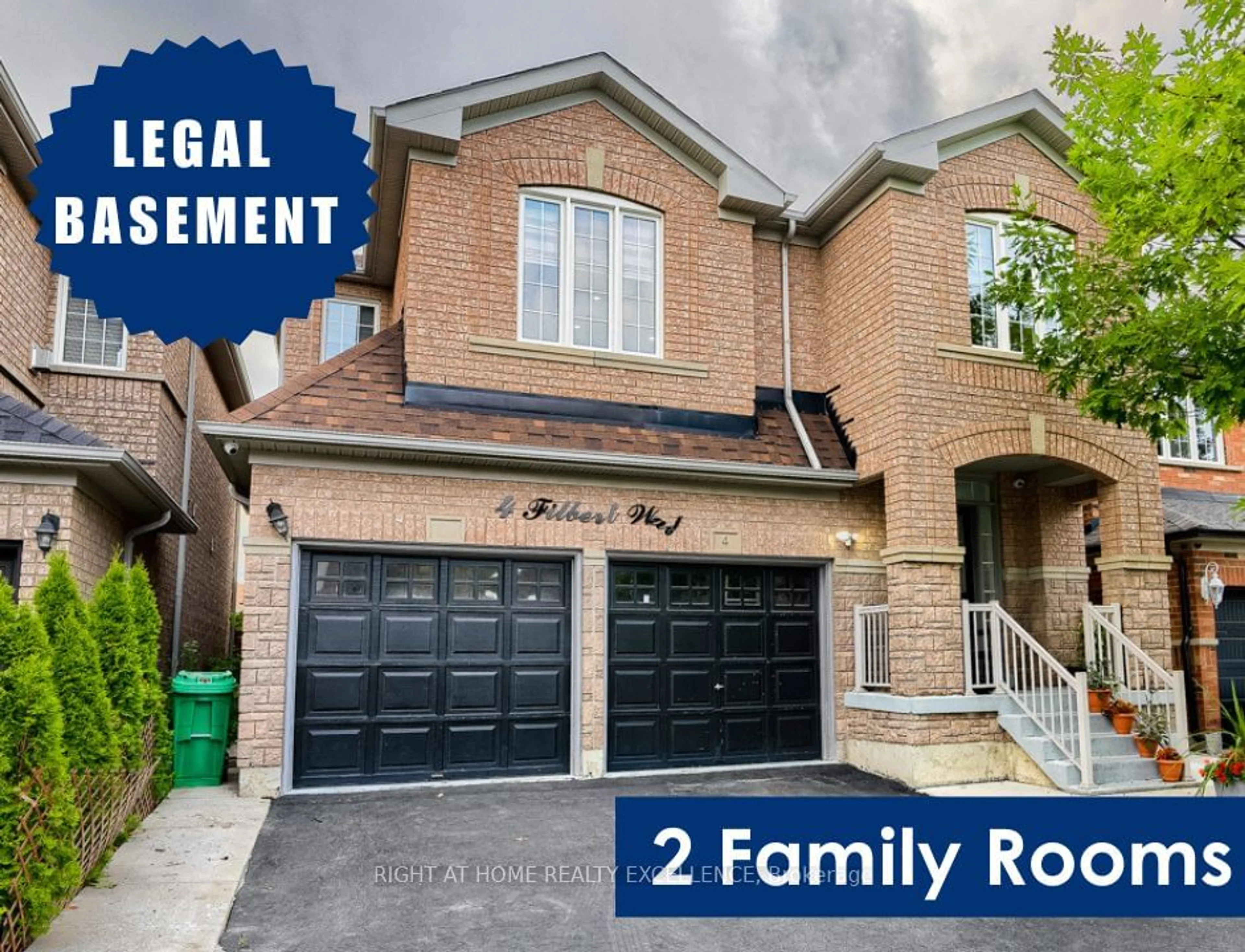 Home with brick exterior material, street for 4 Filbert Way, Brampton Ontario L7A 3E3