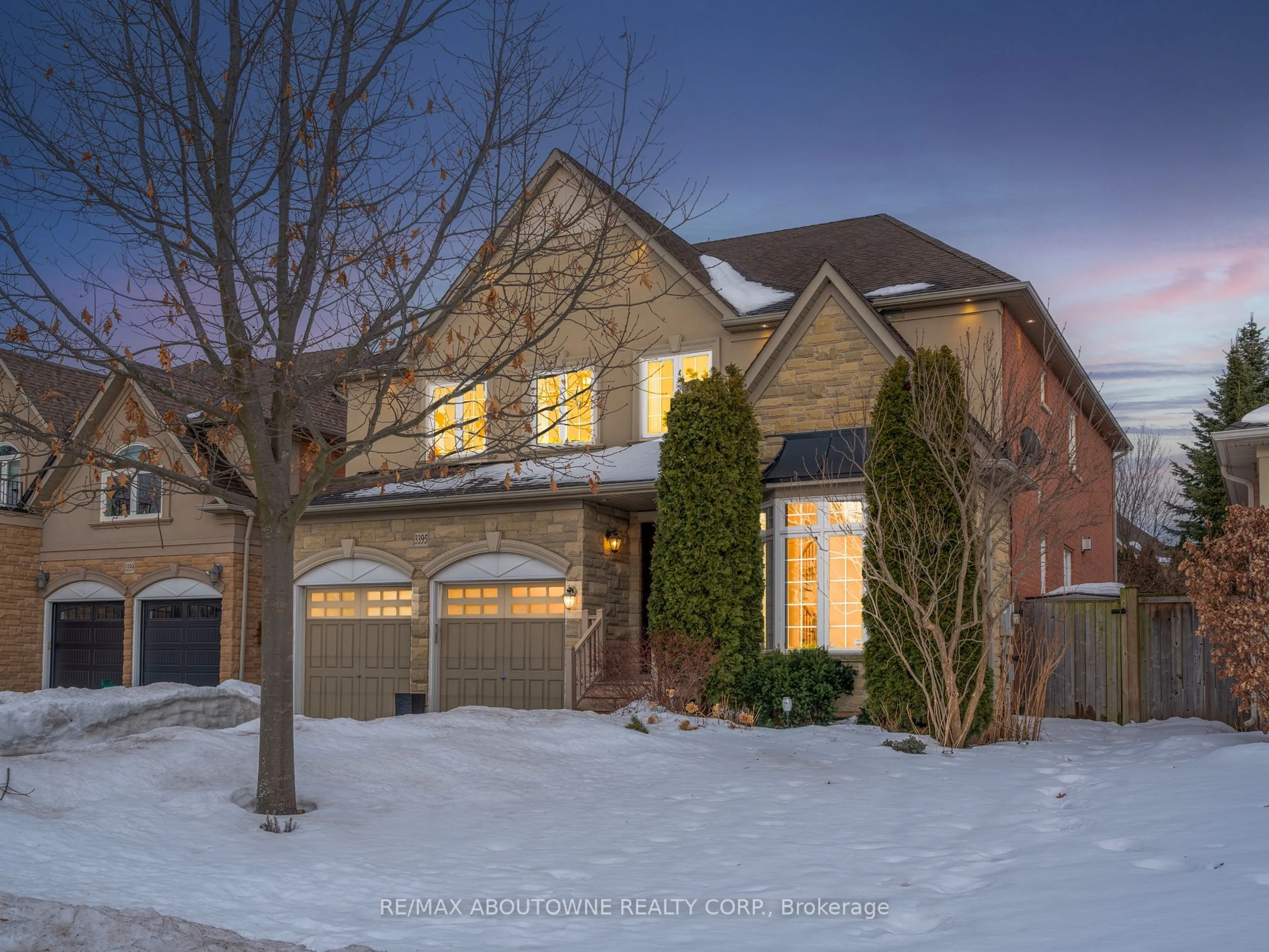 Home with brick exterior material, street for 3395 Fox Run Circ, Oakville Ontario L6L 6W4