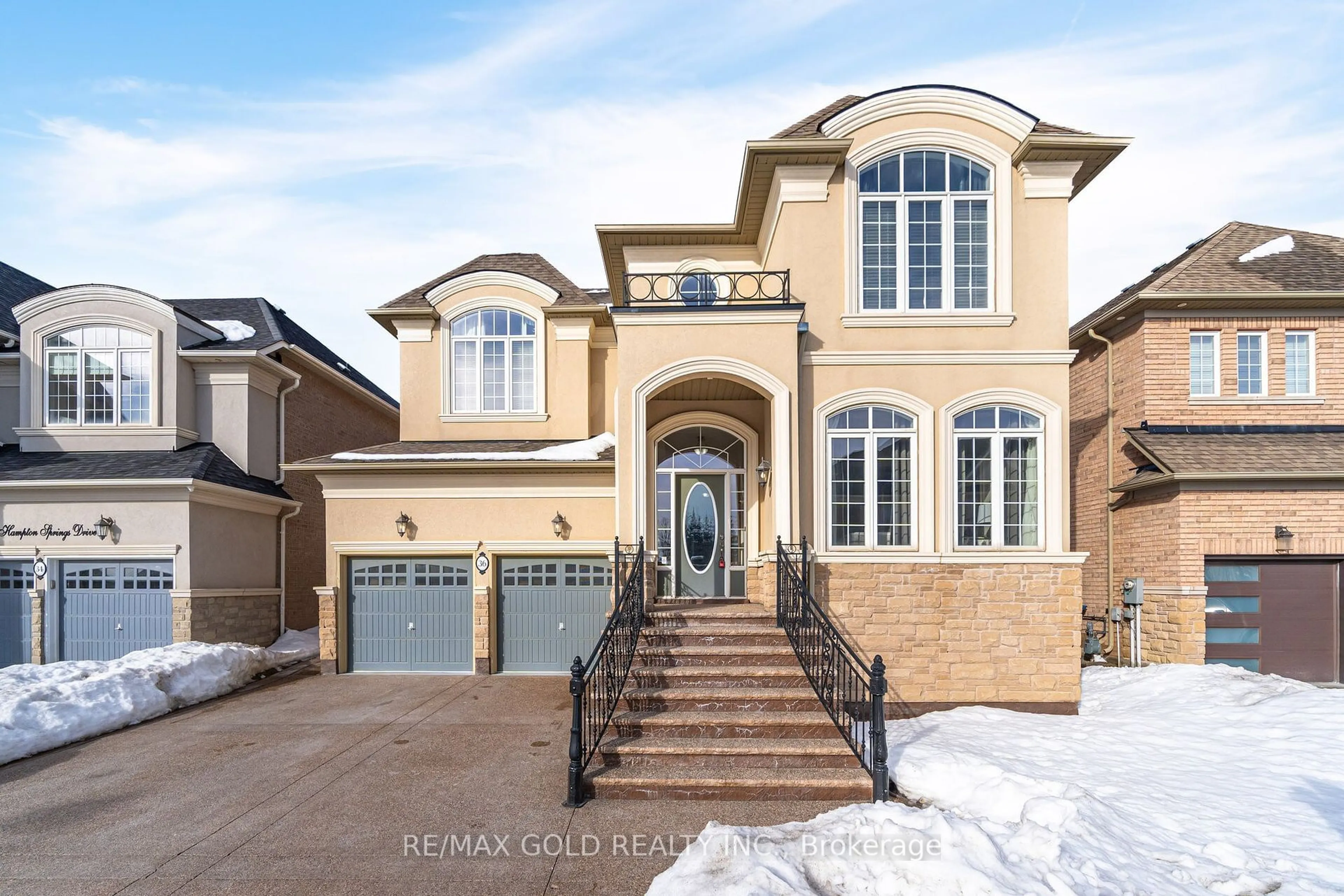 Home with brick exterior material, street for 36 Hampton Springs Dr, Brampton Ontario L6P 2W3