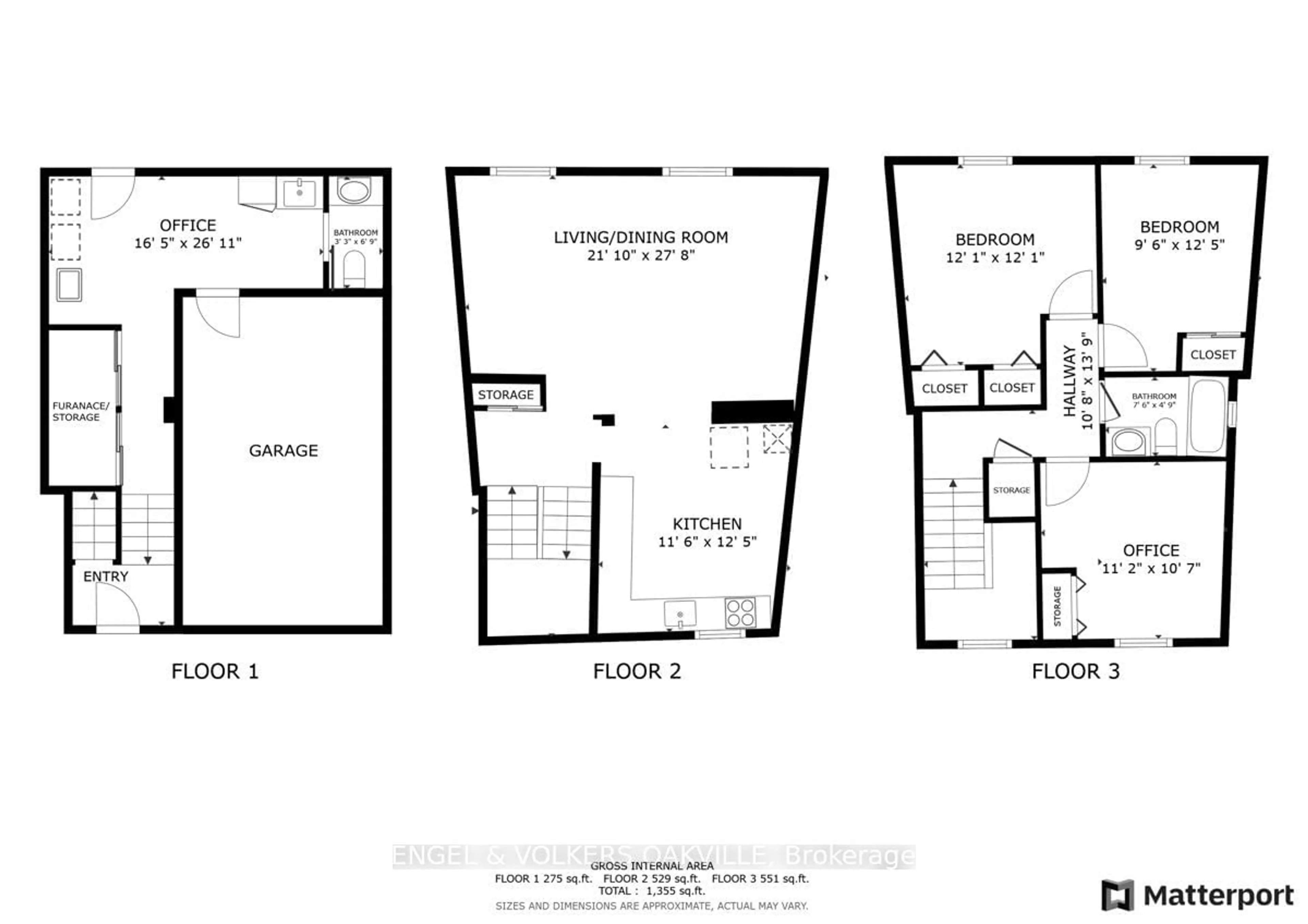 Floor plan for 68 Onslow Crt, Oakville Ontario L6H 1J2